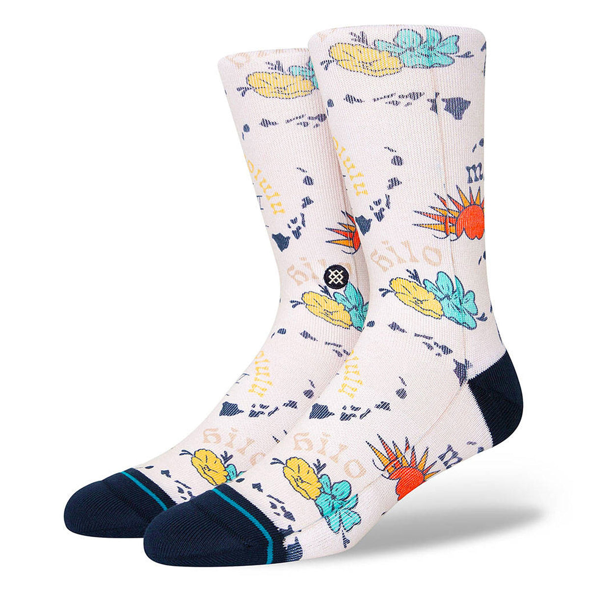 Stance Island Hopper Crew Socks Vintage White Socks A555B22ISL-VWH | Overkill