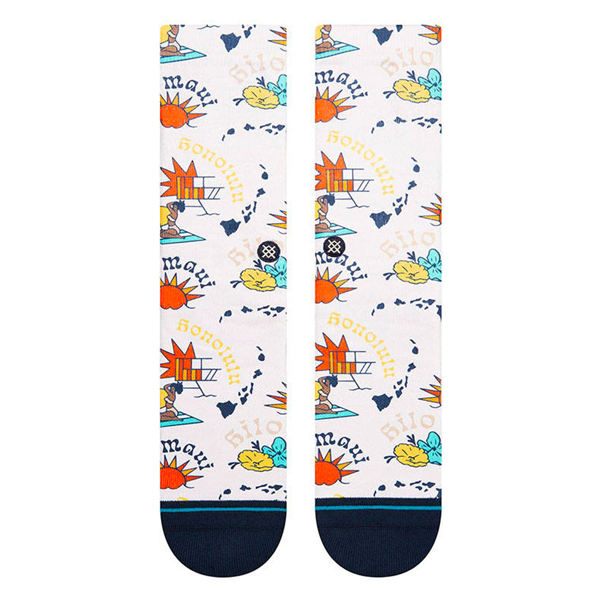 Stance Island Hopper Crew Socks Vintage White Socks Material | Overkill
