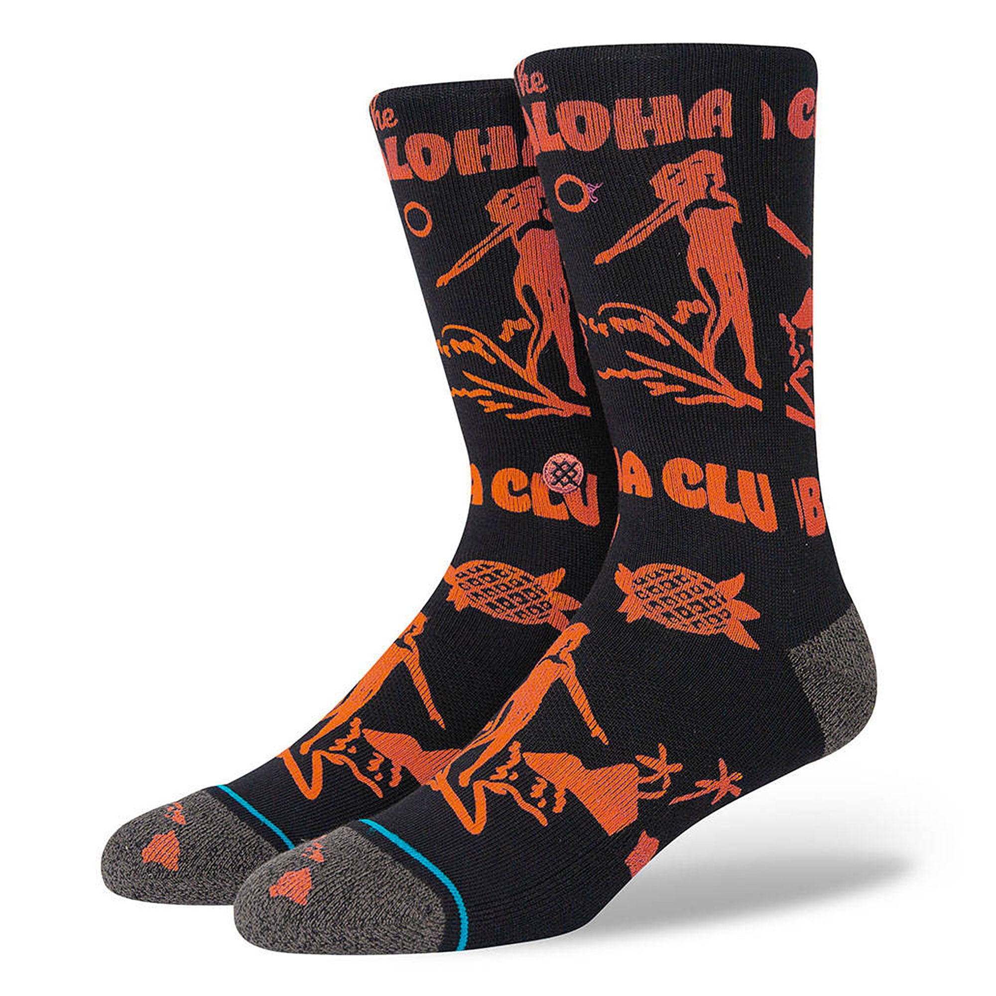 Stance Live Aloha Socks Washed Black Socks A555B22LIV-WSB | Overkill