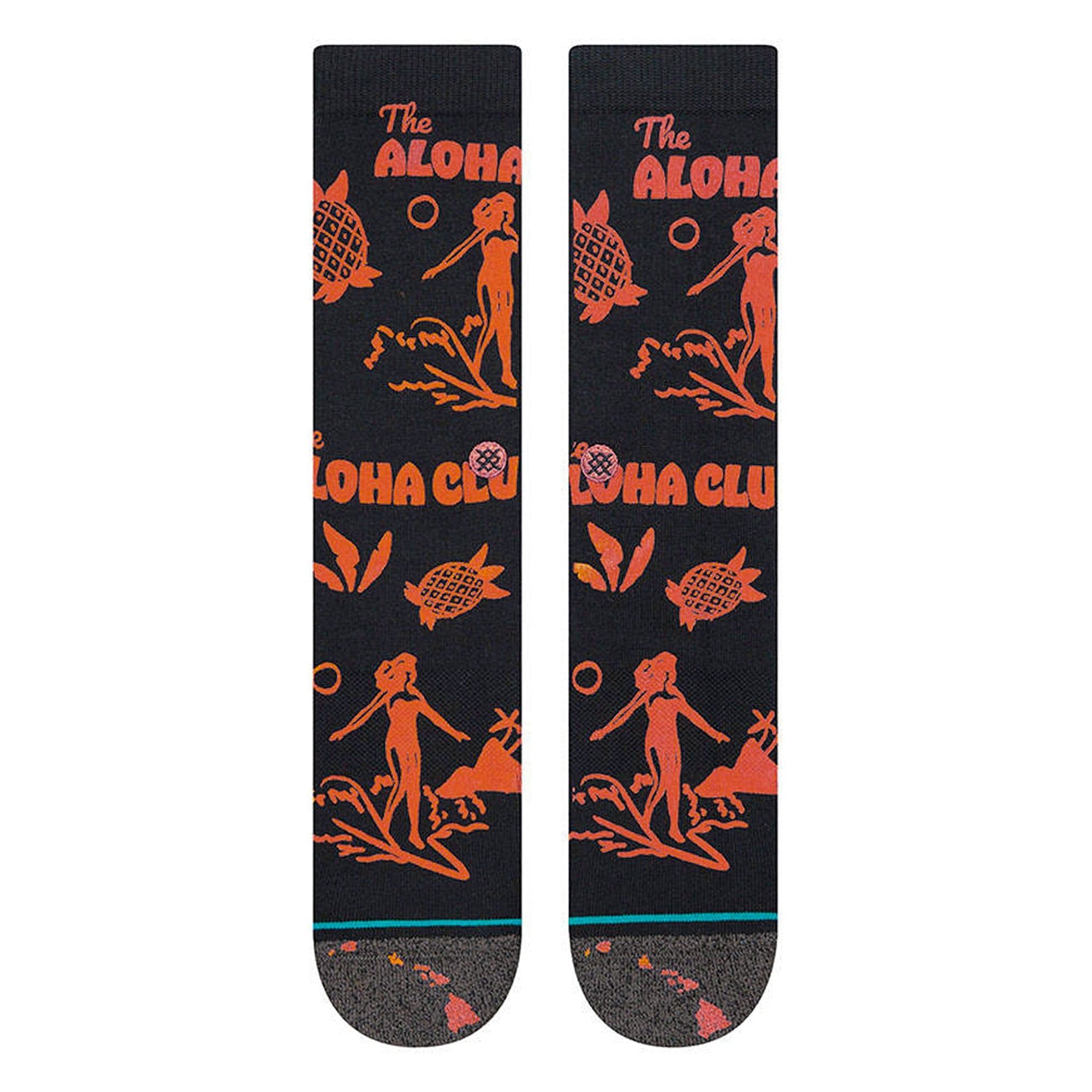 Stance Live Aloha Socks Washed Black Socks Material | Overkill