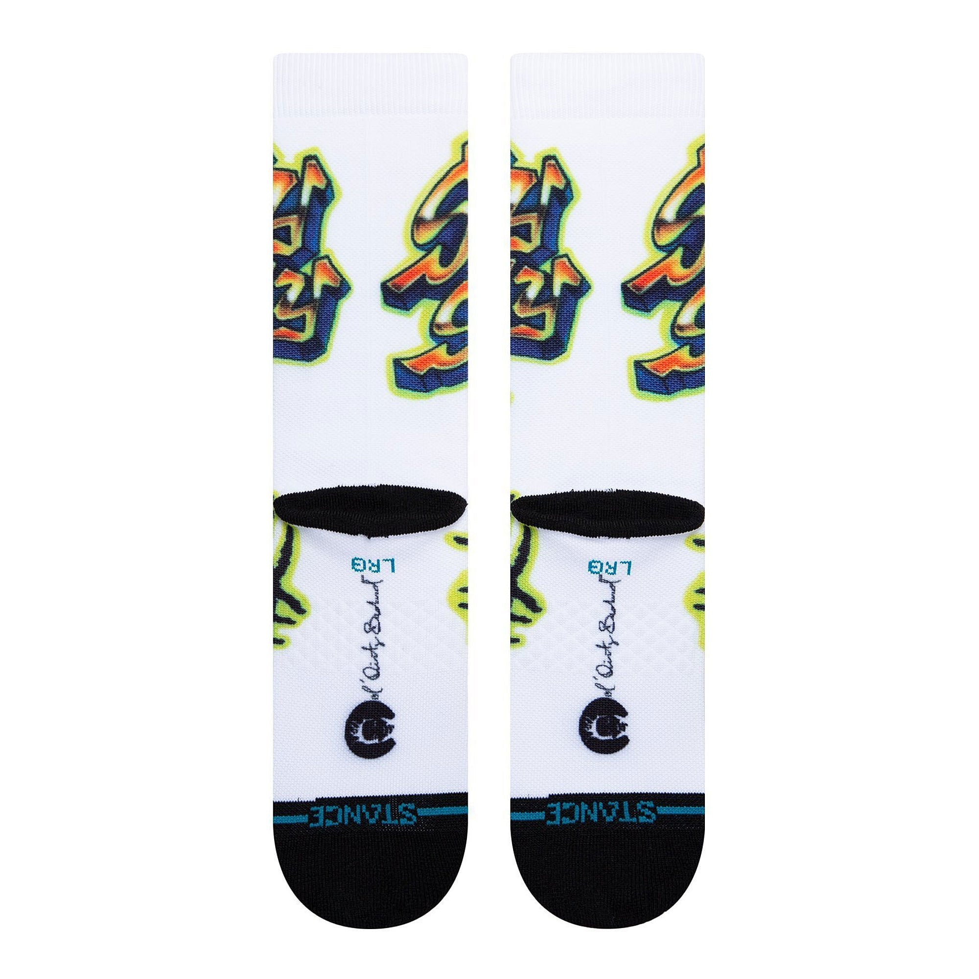 Stance Shimmy Shimmy Ya Socks White Socks Close-up | Overkill
