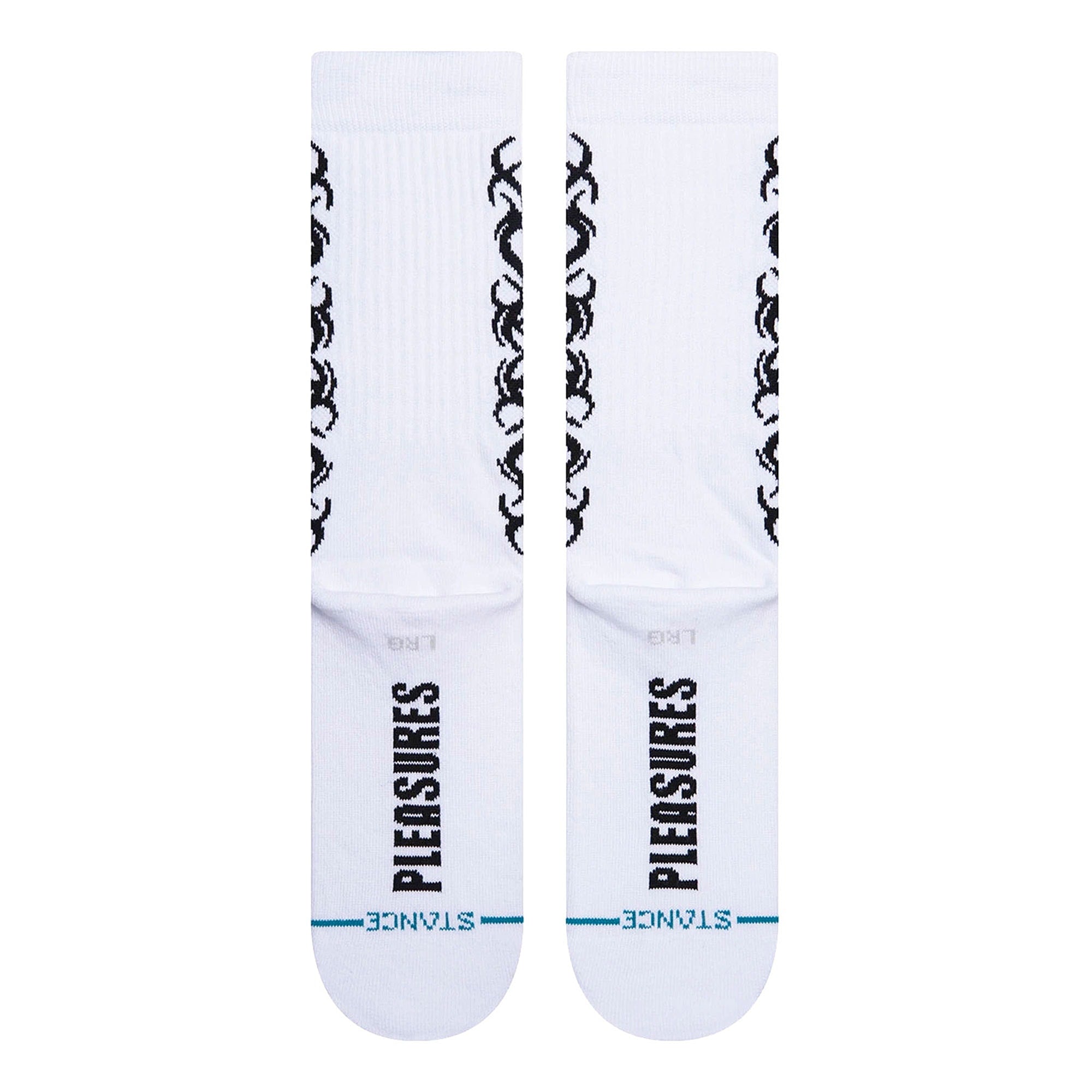 Stance Pleasures x Stance Tribal Socks White Socks Close-up | Overkill