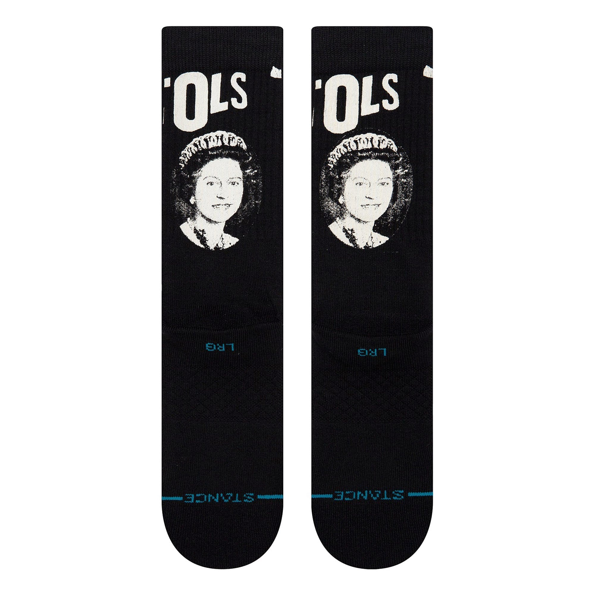 Stance God Save The Queen Socks Black Socks Close-up | Overkill