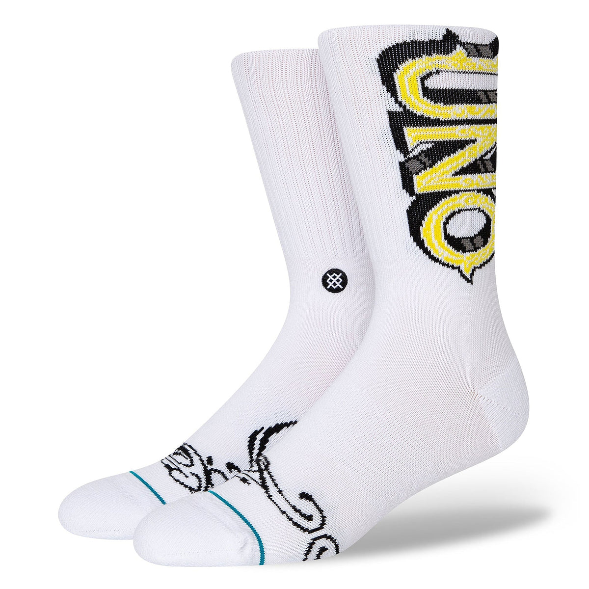 Stance Uno x Cartoon Socks White Socks A556A22UNO-WHT | Overkill
