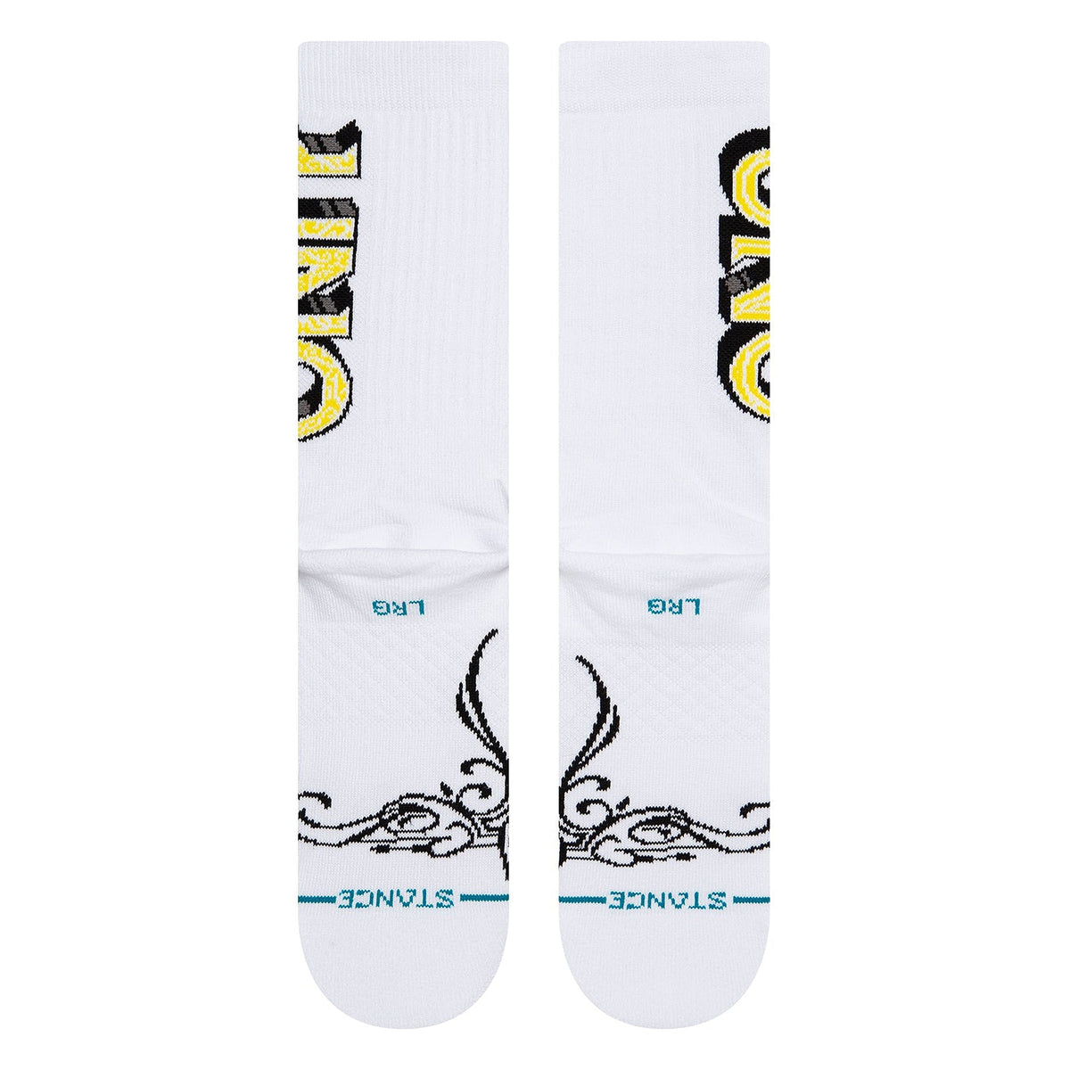 Stance Uno x Cartoon Socks White Socks Close-up | Overkill