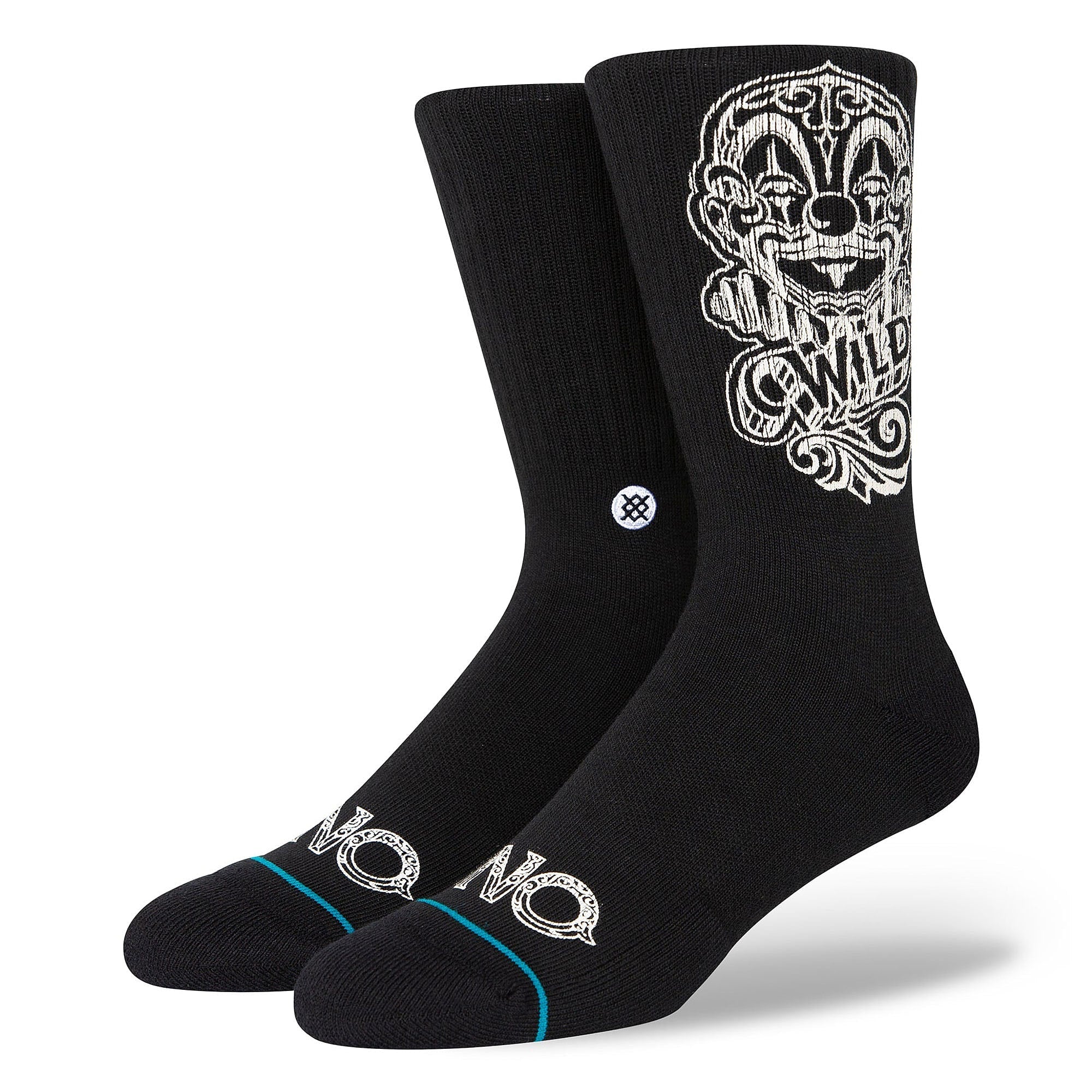 Stance Wild Card x Cartoon Socks Black Socks A556A22WIL-BLK | Overkill