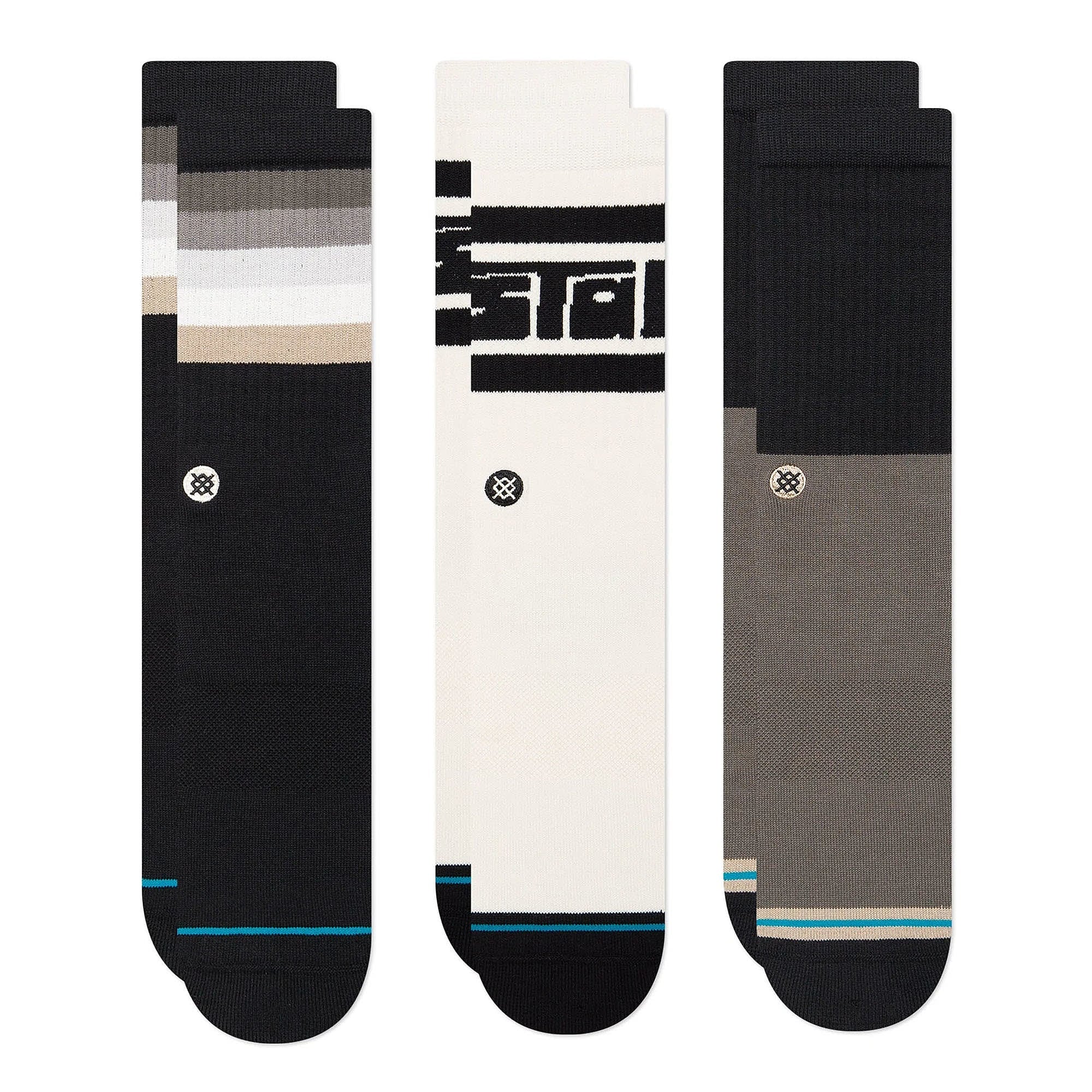 Stance Mono 3 Pack Socks Black Socks A556C22MON-BLK | Overkill