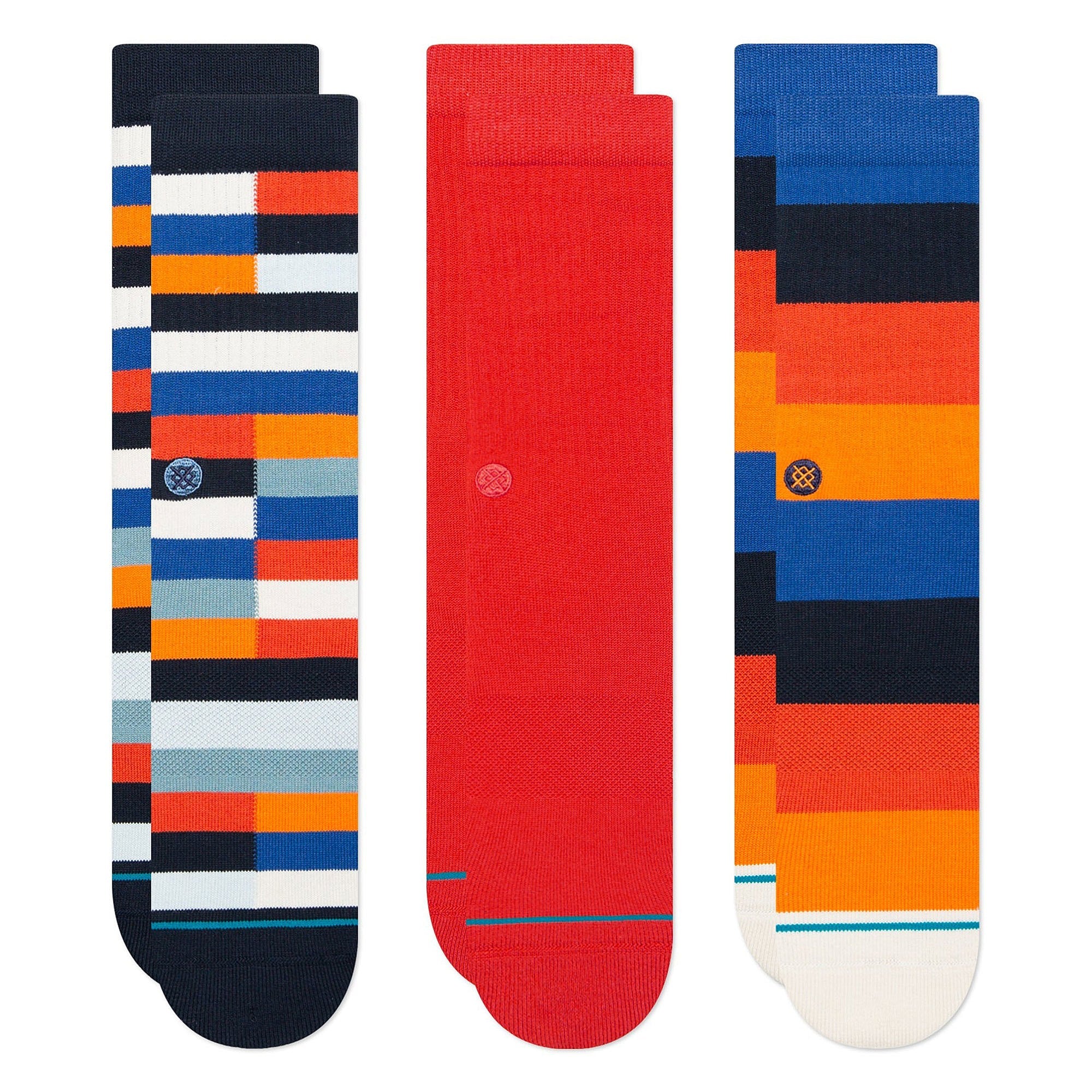 Stance Mullen 3 Pack Socks Multi Socks A556D22MUL-MUL | Overkill