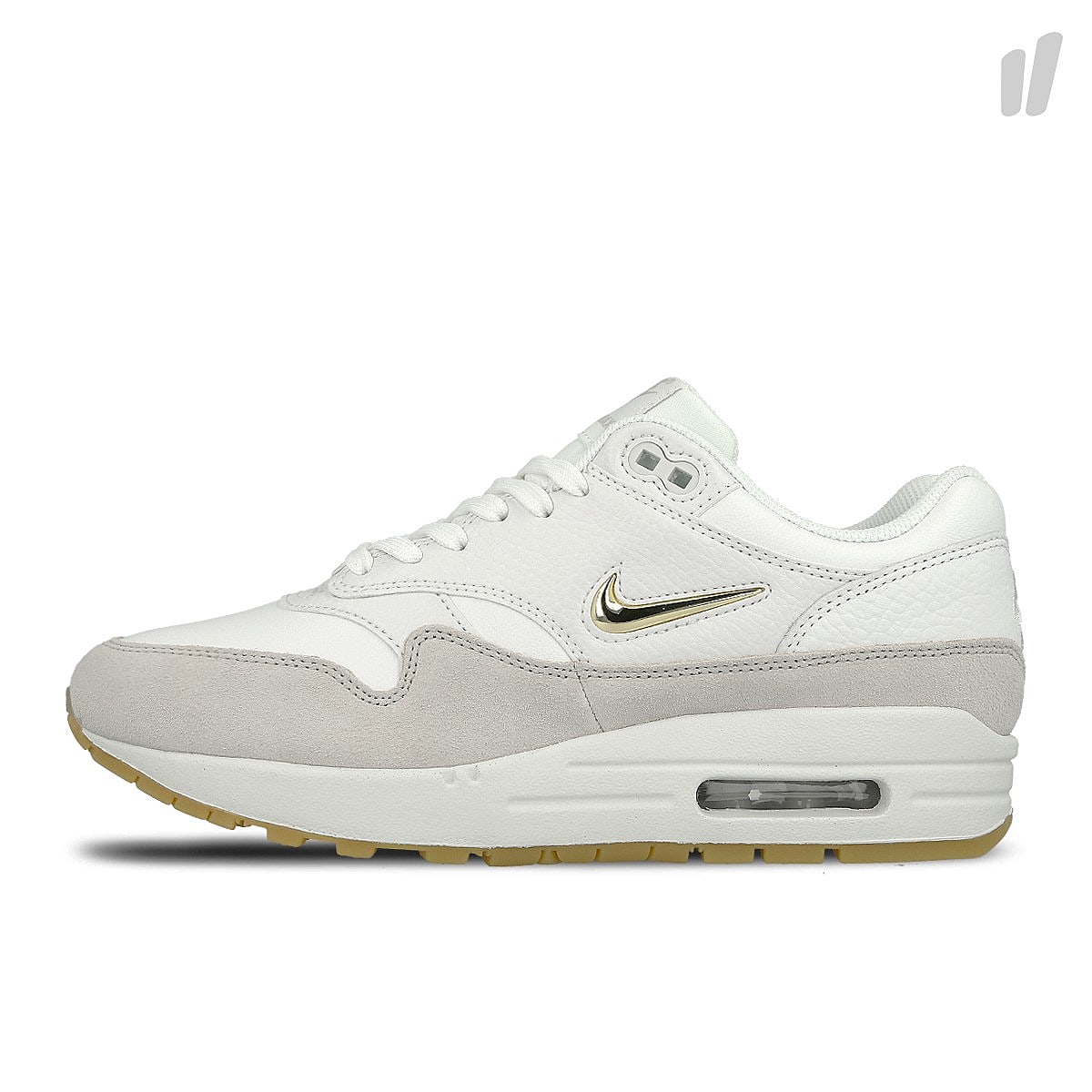 Nike wmns air max 1 premium sc Summit White-Metallic Gold Star - Light Bone Low Top Sneakers AA0512 100 | Overkill