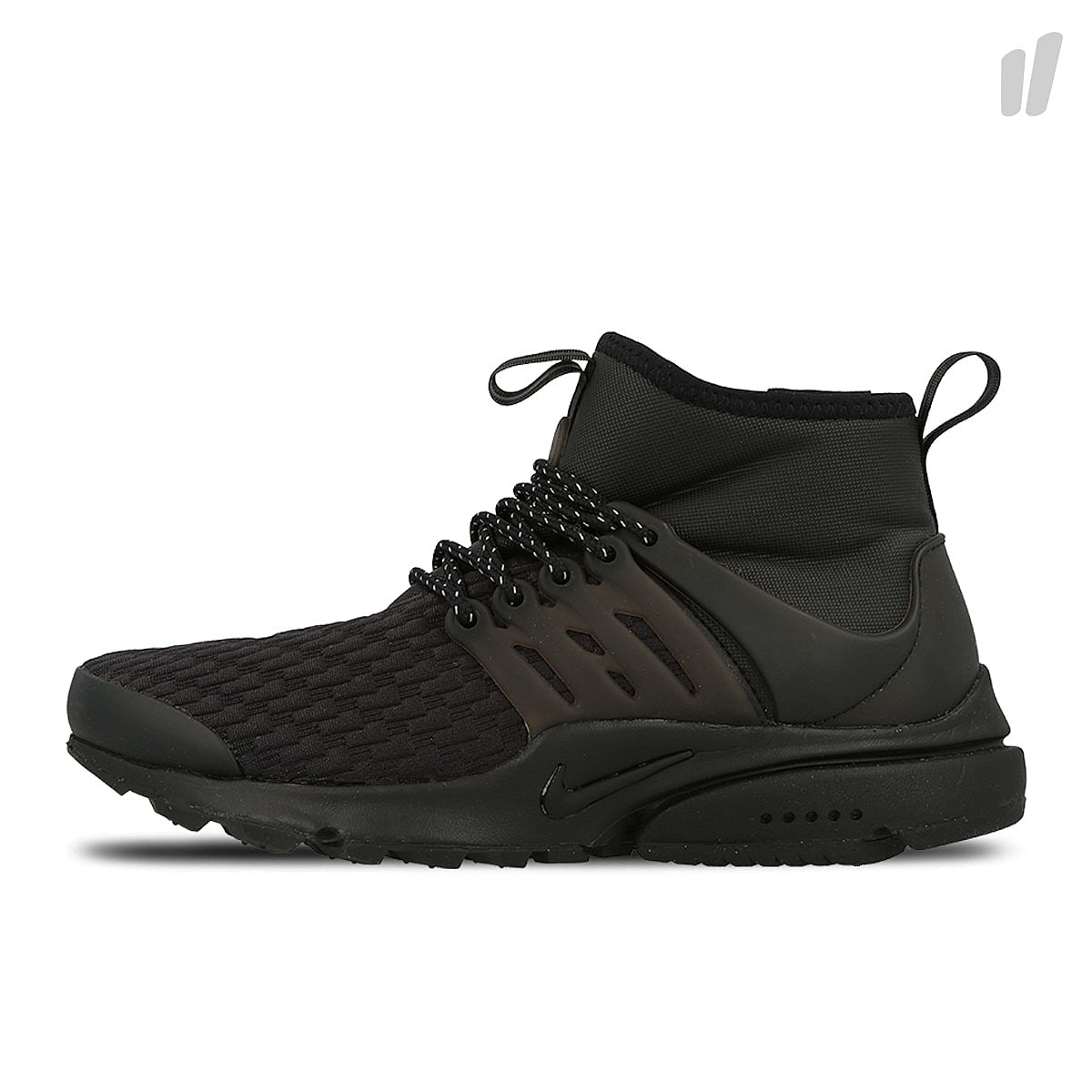 Nike wmns air presto mid utility premium Black-Black - White Sneakers AA0674 003 | Overkill