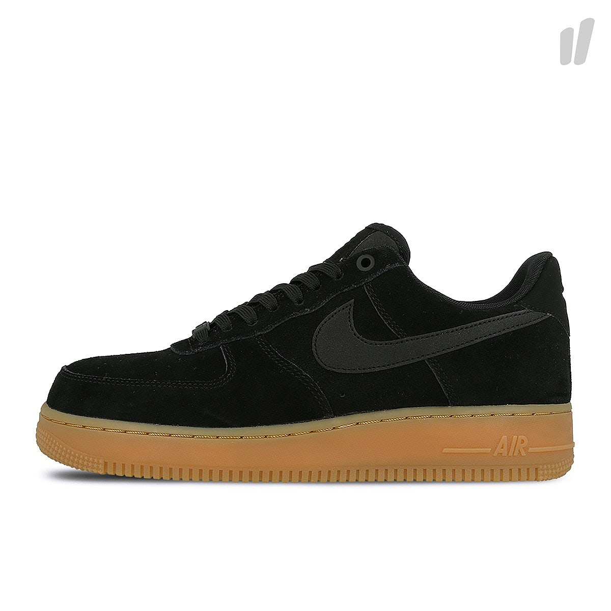Nike air force 1 '07 lv8 suede Black-Black - Gum Med Brown Low Top Sneakers AA1117 001 | Overkill
