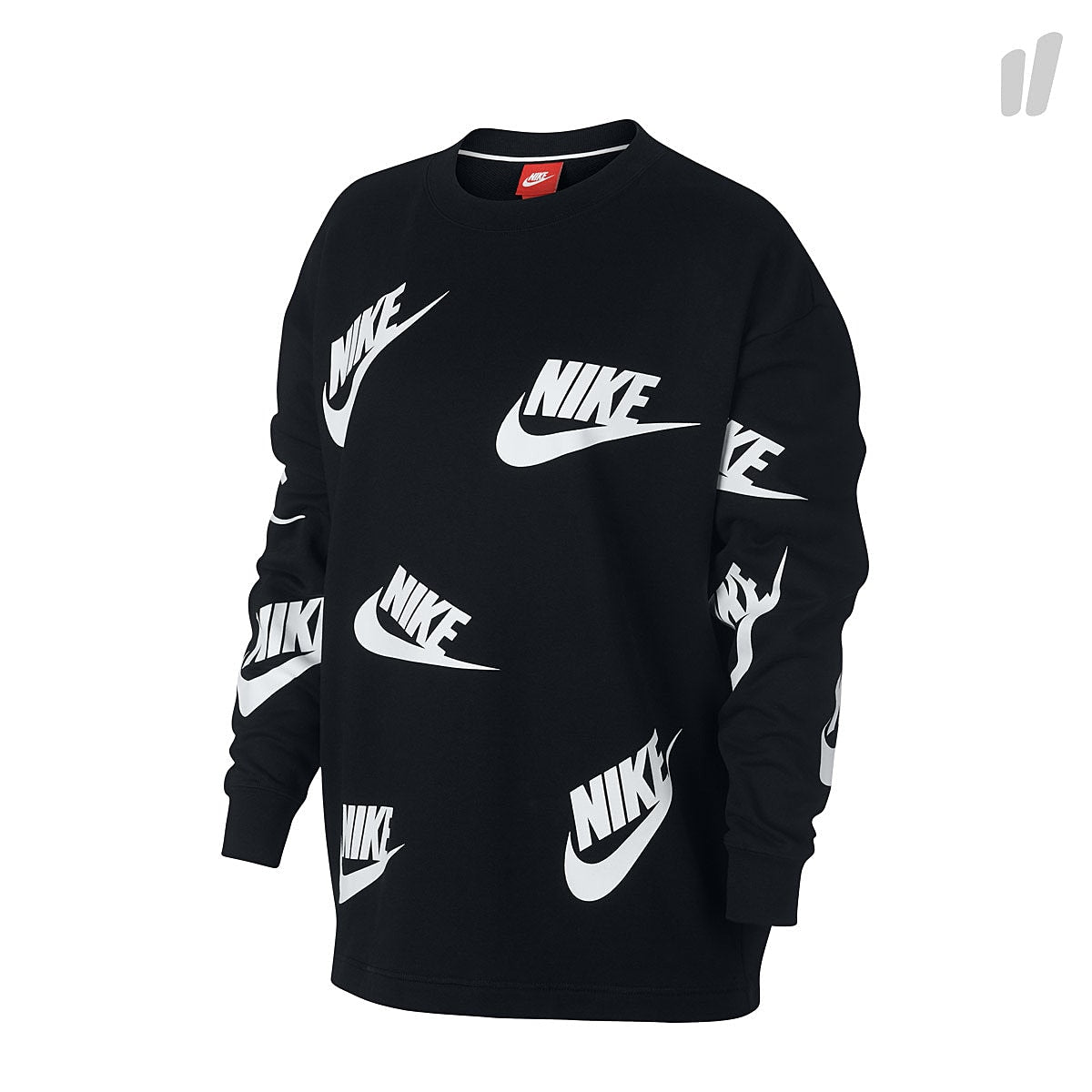Nike Wmns Sportswear Futura Crew Sweatshirt Black / White Sweatshirts AA3142 010 | Overkill