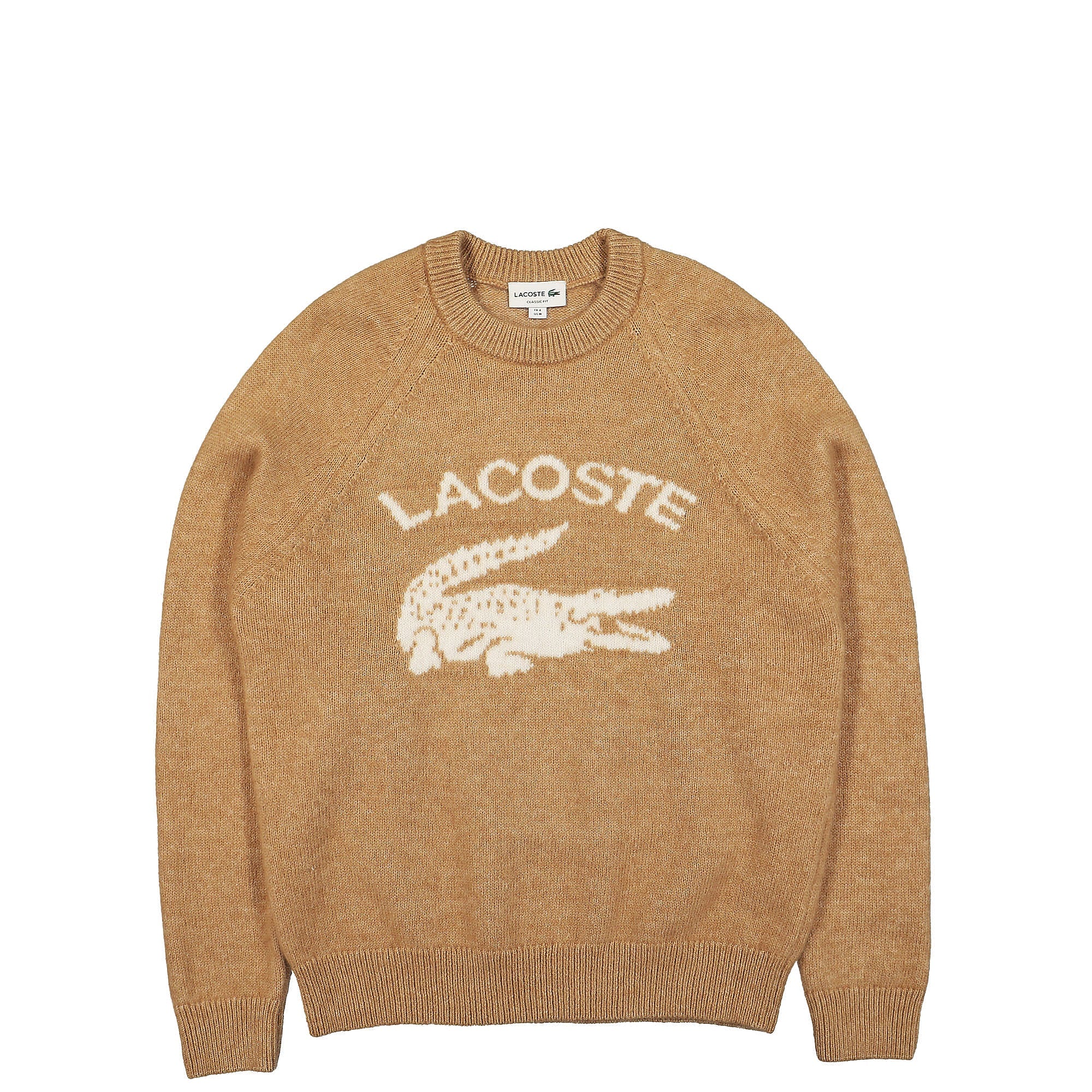 Lacoste Alpaca Crew Beige Sweatshirts AH0447-00 FP9 / Beige | Overkill