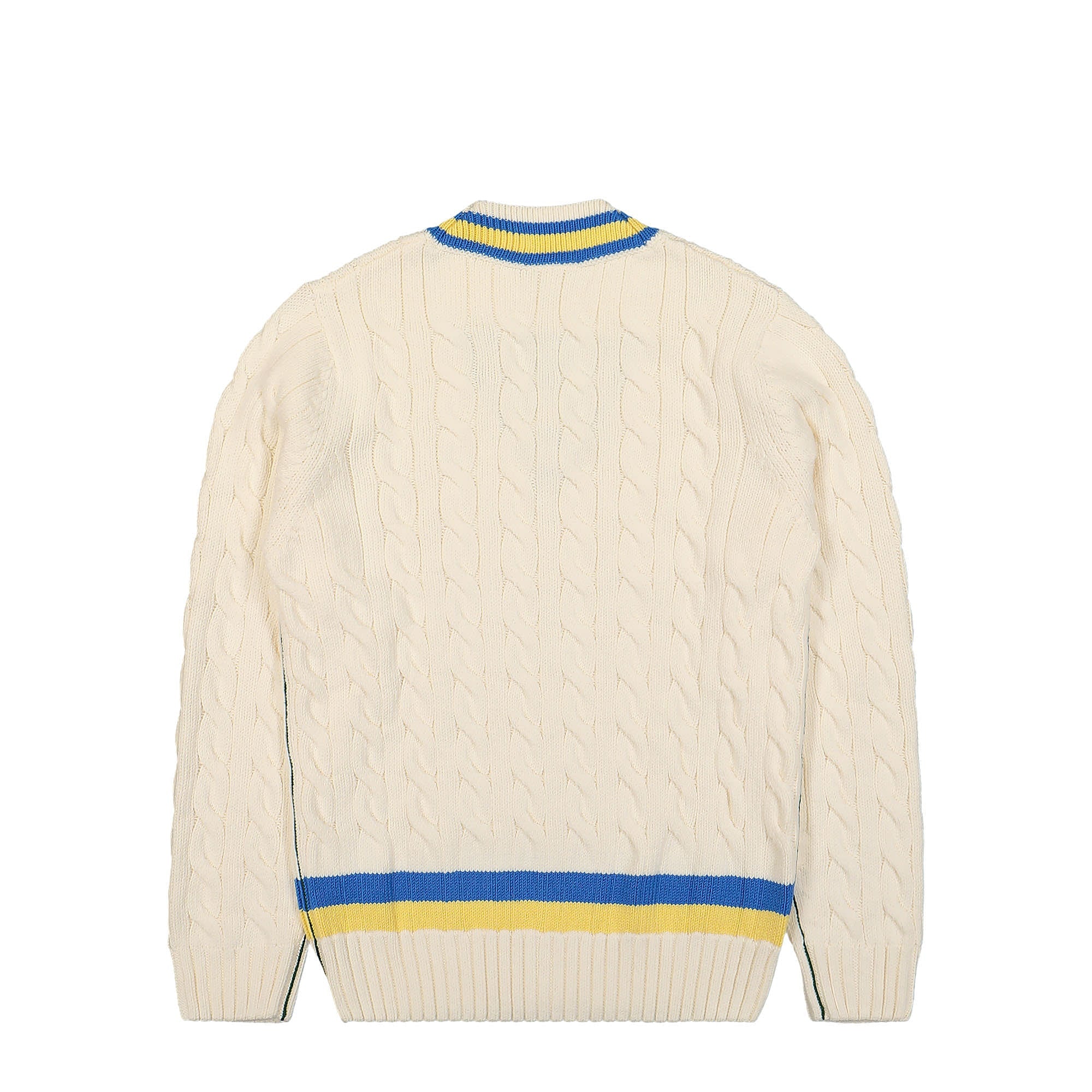 Lacoste Classic Sweater Flour / Yellow - Marina Sweatshirts Material | Overkill