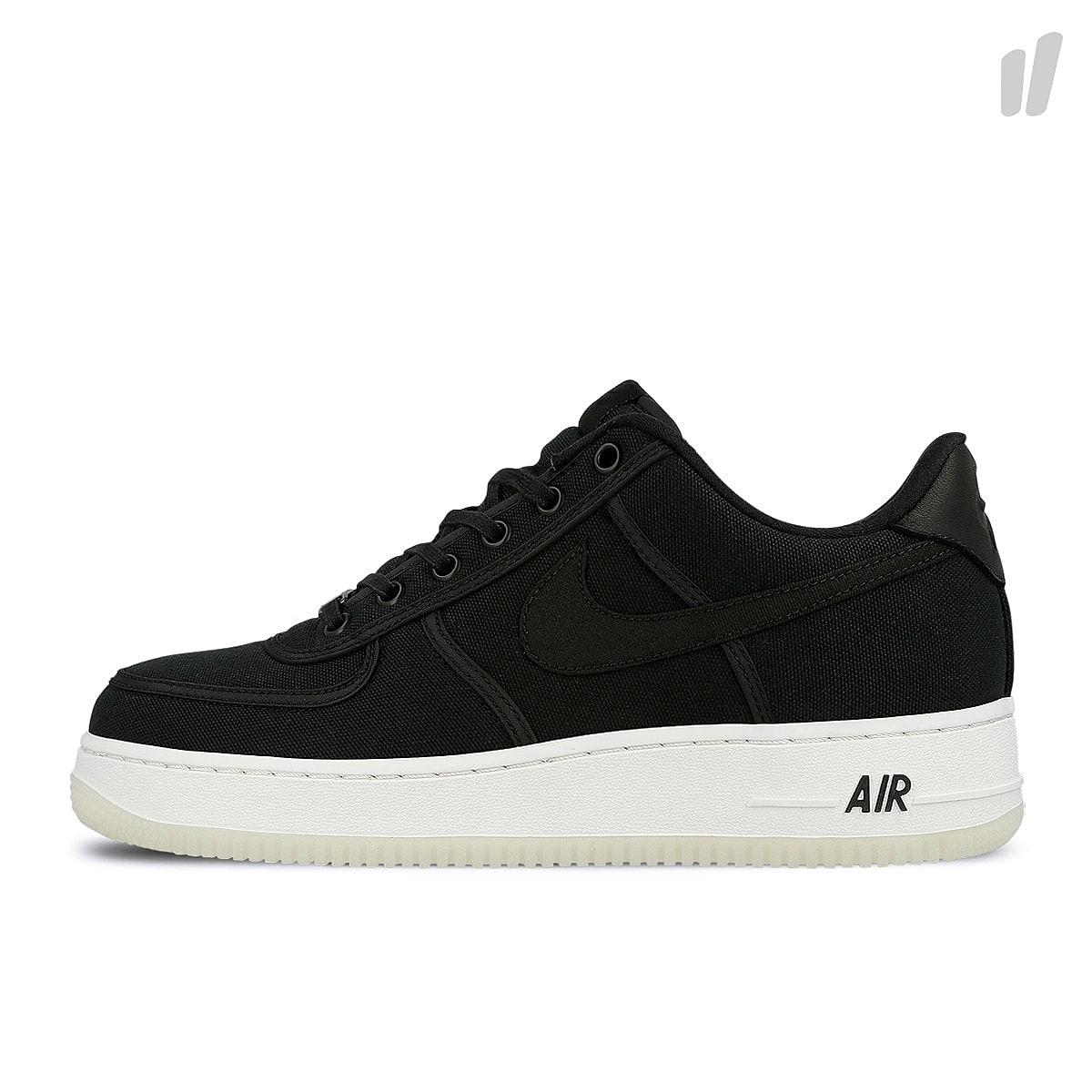 Nike air force 1 low retro qs canvas Black-Black - Summit White Low Top Sneakers | Overkill