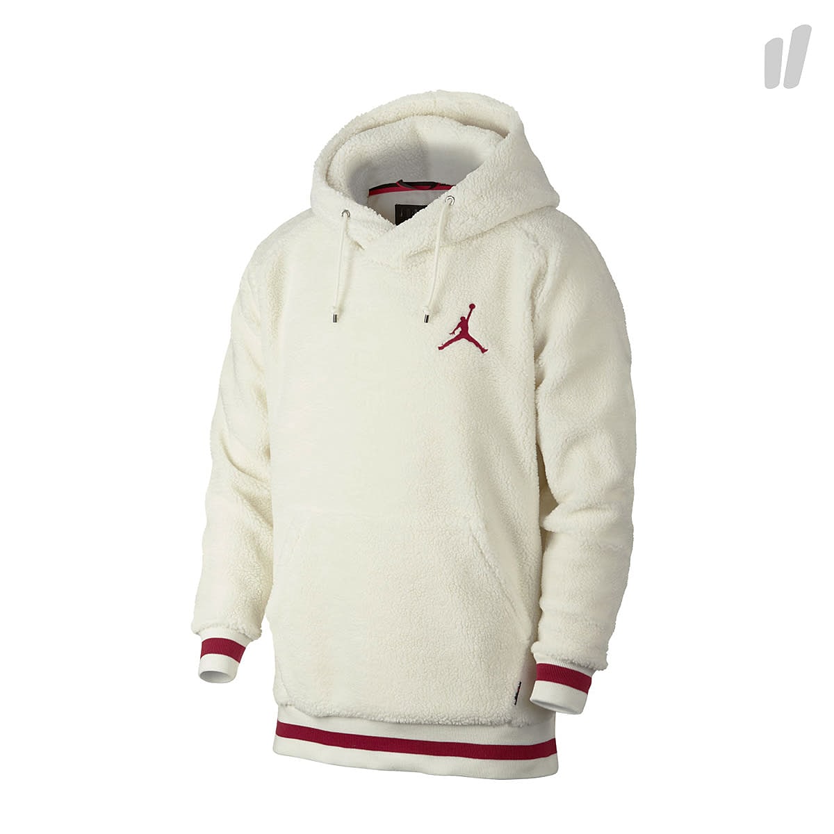 Jordan Air Jordan Shearling Fleece Pullover Hoodie Sail / Gym Red Hoodies AH7907 133 | Overkill