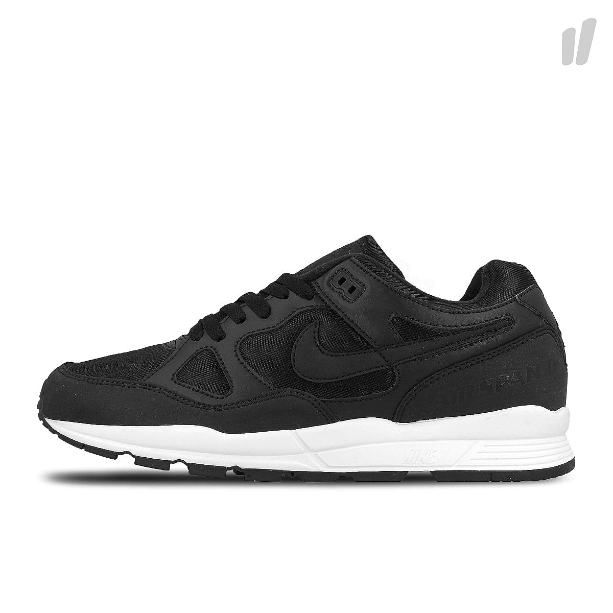 Nike air span ii Black-Black - White Sneakers AH8047 002 | Overkill