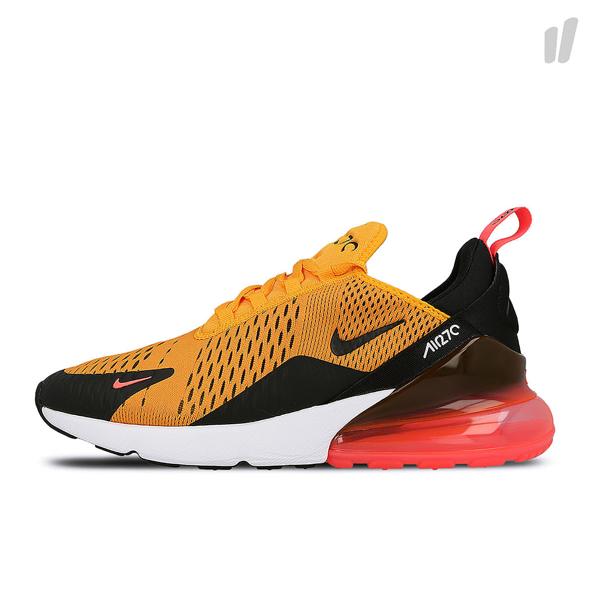 Nike air max 270 Black / University Gold - Hot Punch - White Low Top Sneakers AH8050 004 | Overkill