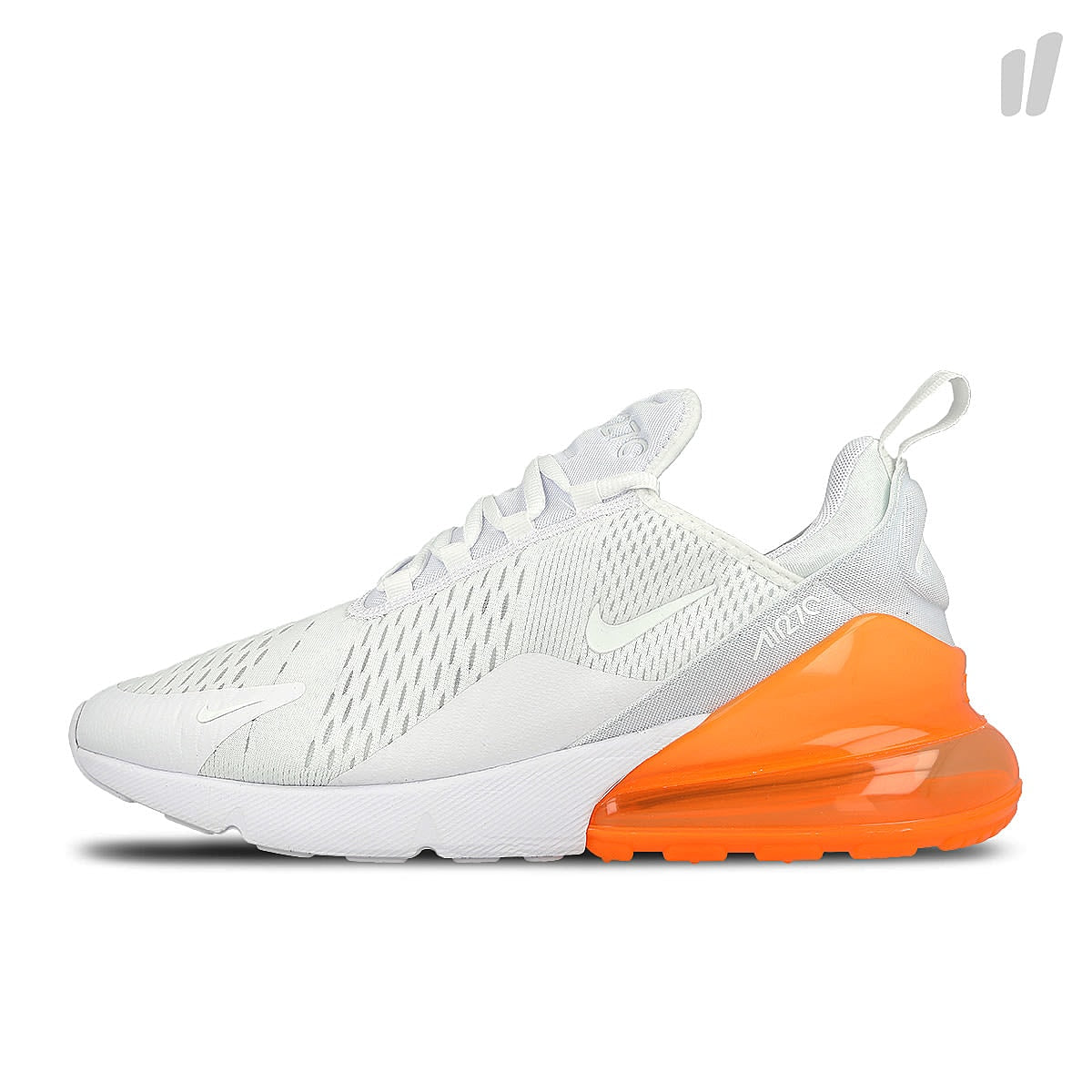 Nike air max 270 White / White - Total Orange Low Top Sneakers AH8050 102 | Overkill