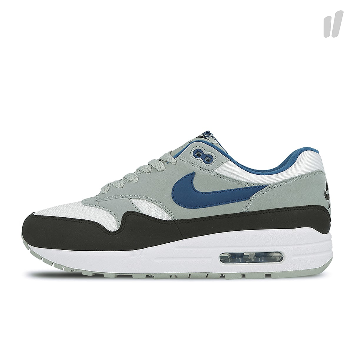Nike air max 1 White-Gym Blue - Light Pumice - Black Low Top Sneakers AH8145 102 | Overkill