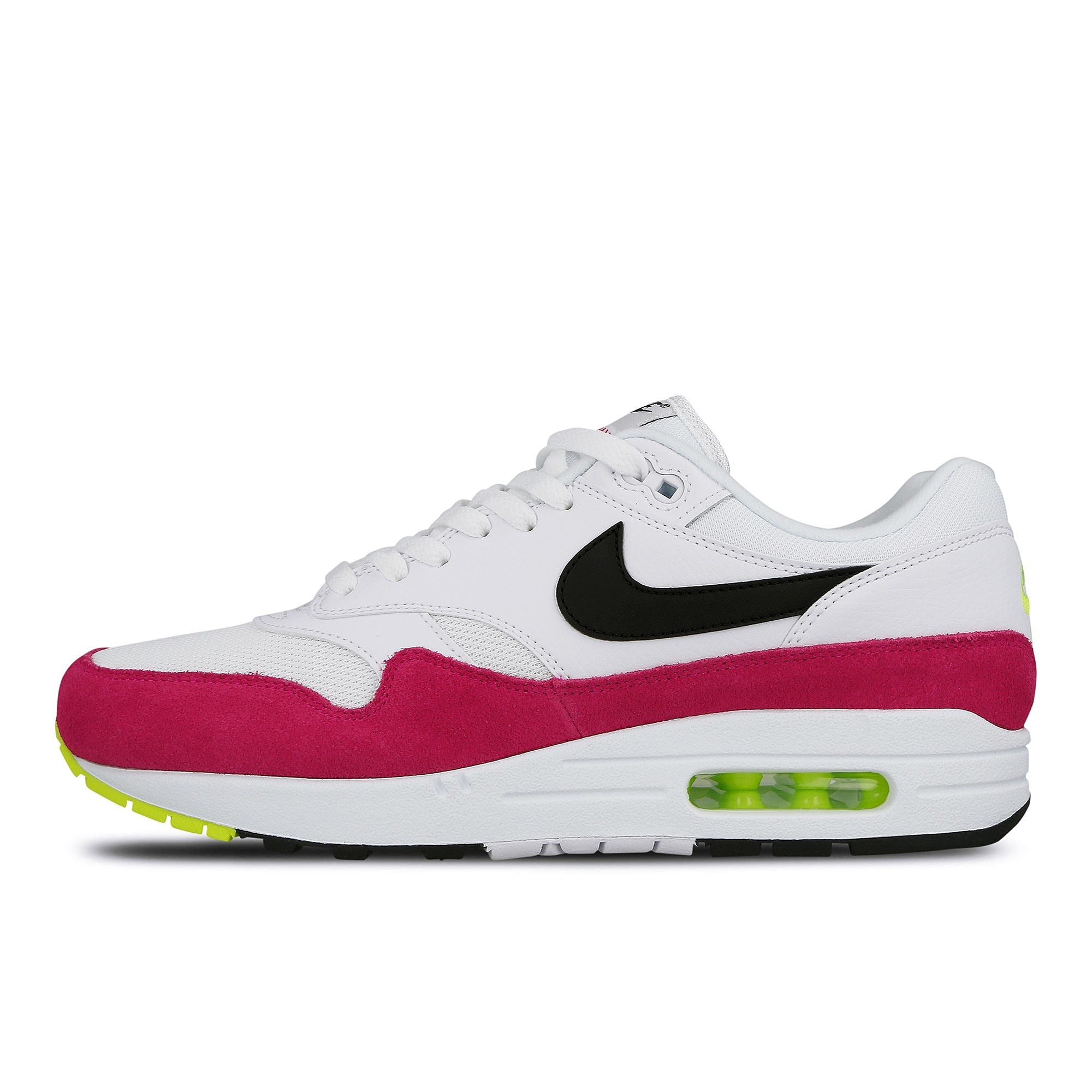 Nike air max 1 White / Black - Volt - Rush Pink Low Top Sneakers AH8145 111 | Overkill