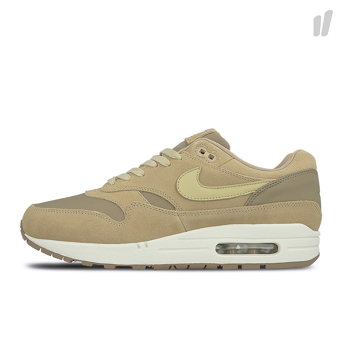 Nike air max 1 premium leather Khaki-Team Gold - Mushroom - Sail Low Top Sneakers AH9902 201 | Overkill
