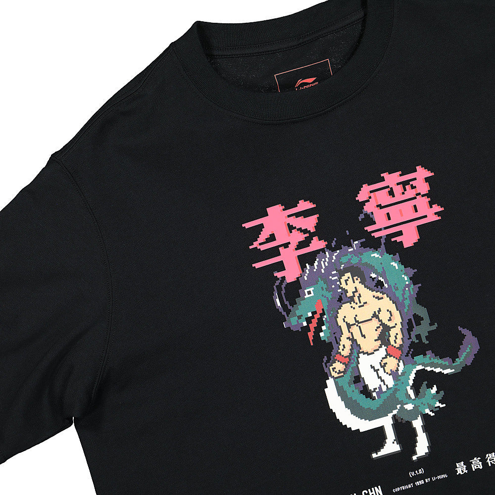 Li-Ning S/S Tee Black T-Shirts Close-up | Overkill
