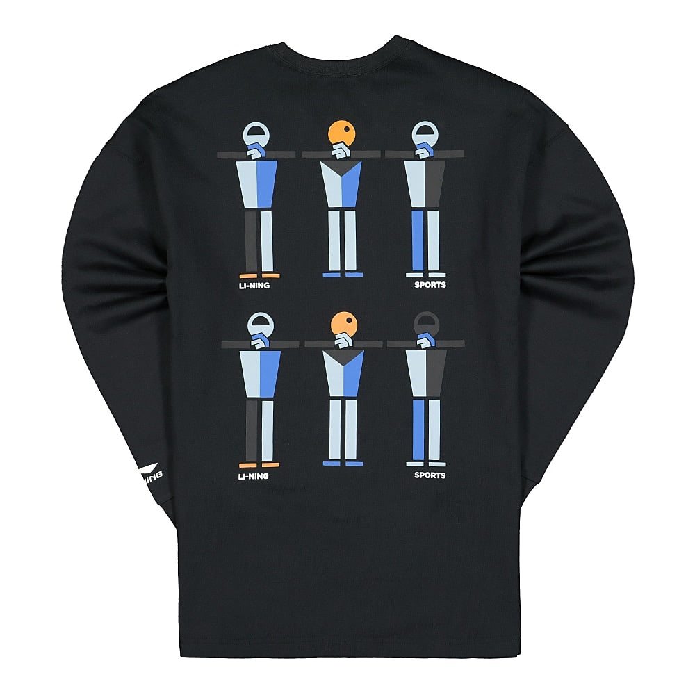 Li-Ning L/S Tee Black Longsleeves Close-up | Overkill