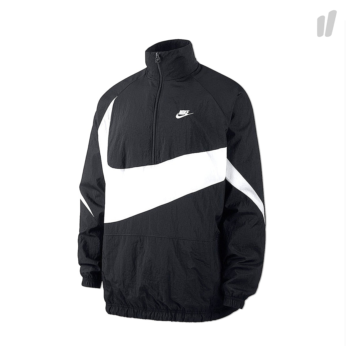 Nike Swoosh Woven Halfzip Jacket Black / White / White Jackets AJ2696 010 | Overkill