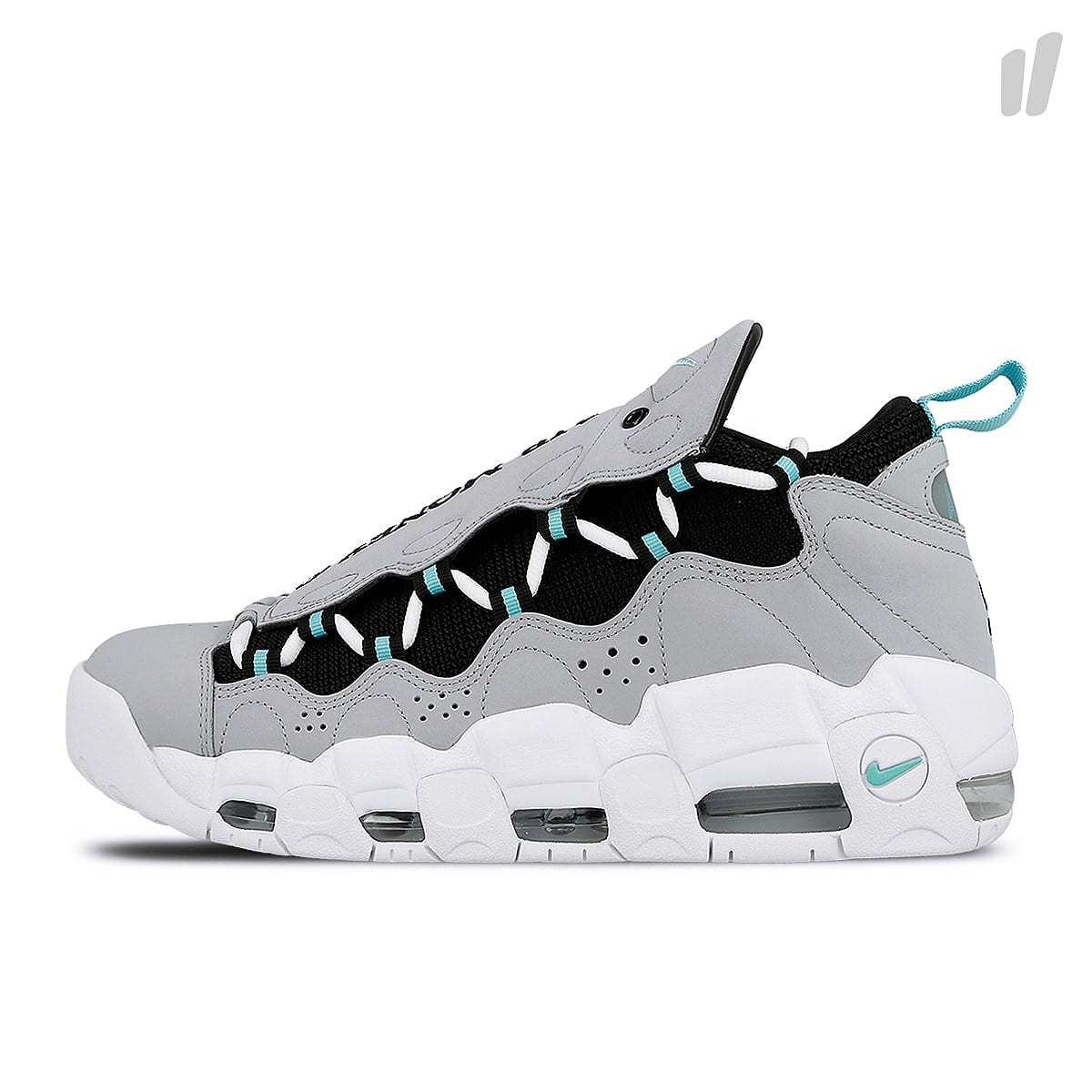 Nike air more money Wolf Grey / Island Green - Black Sneakers AJ2998 003 | Overkill