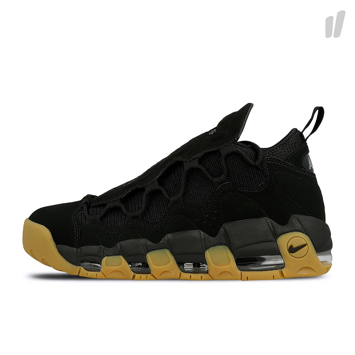 Nike air more money Black / Black - Gum Light Brown Sneakers AJ2998 004 | Overkill