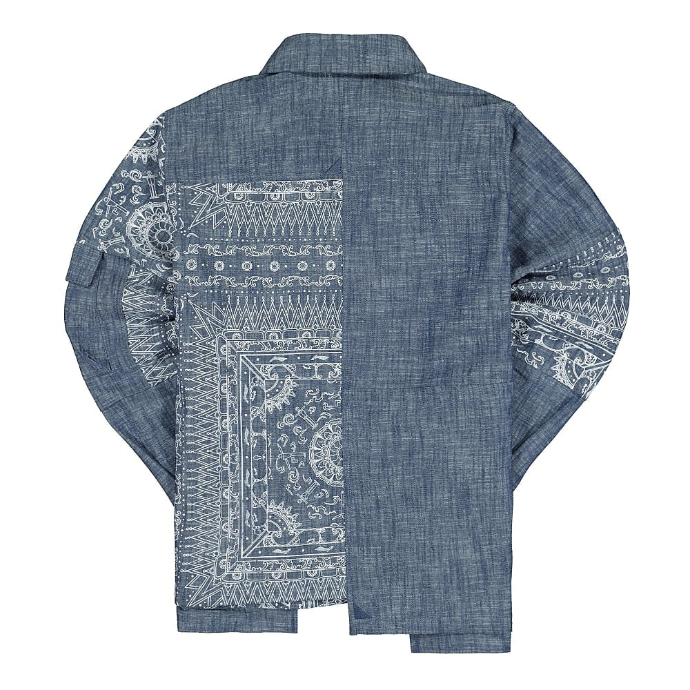 Li-Ning Washed Denim Jacket Hometown Blue / Blue Background / White Flower Jackets Material | Overkill