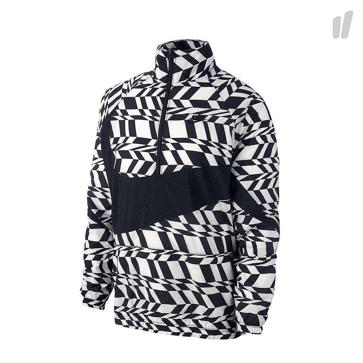 Nike AOP Swoosh Woven Half Zip Jacket White / Black / Black Jackets AO0862 100 | Overkill