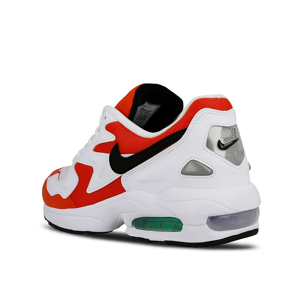 Nike air max2 light White-Black - Habanero Red - Cool Grey Low Top Sneakers Material | Overkill
