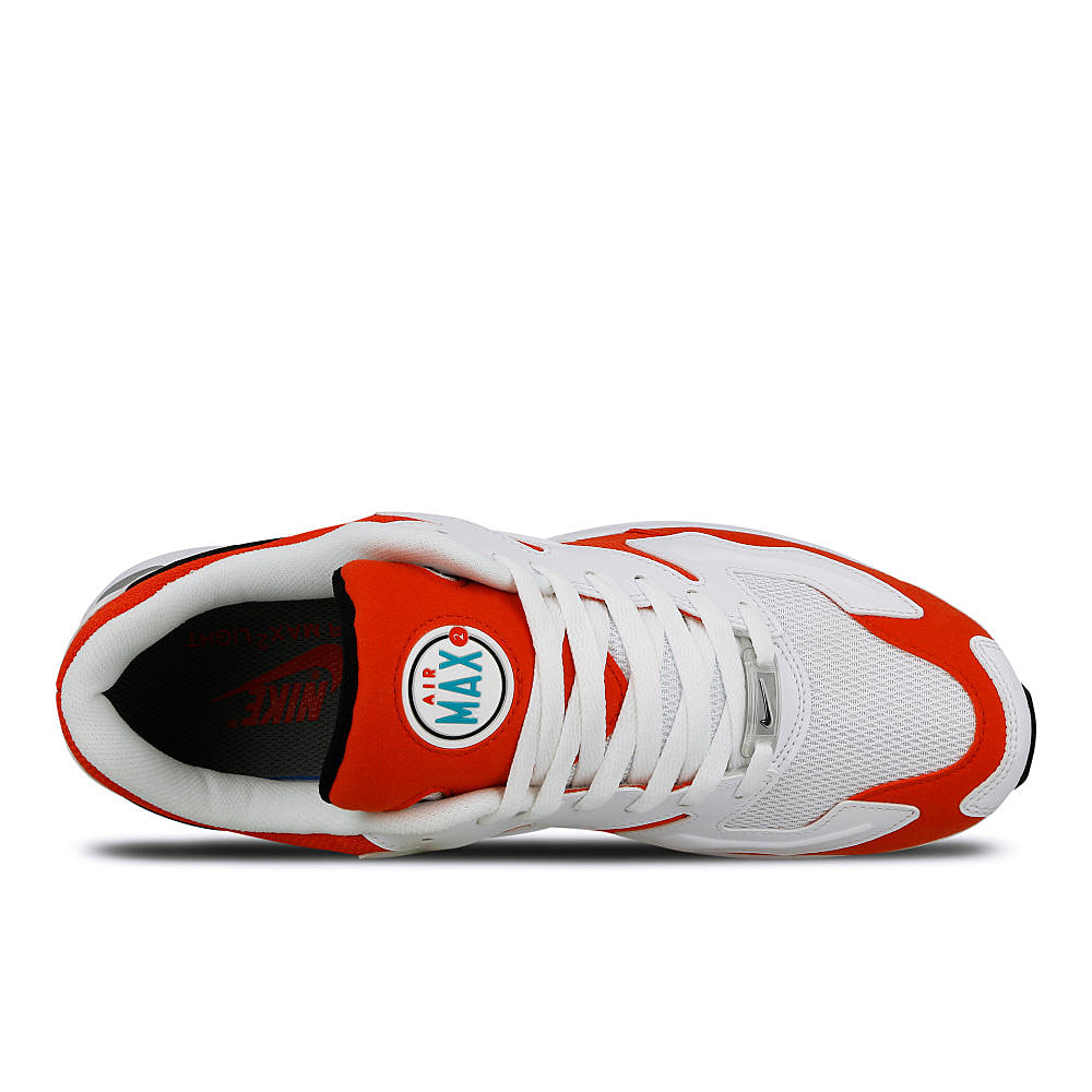 Nike air max2 light White-Black - Habanero Red - Cool Grey Low Top Sneakers Detailfoto | Overkill