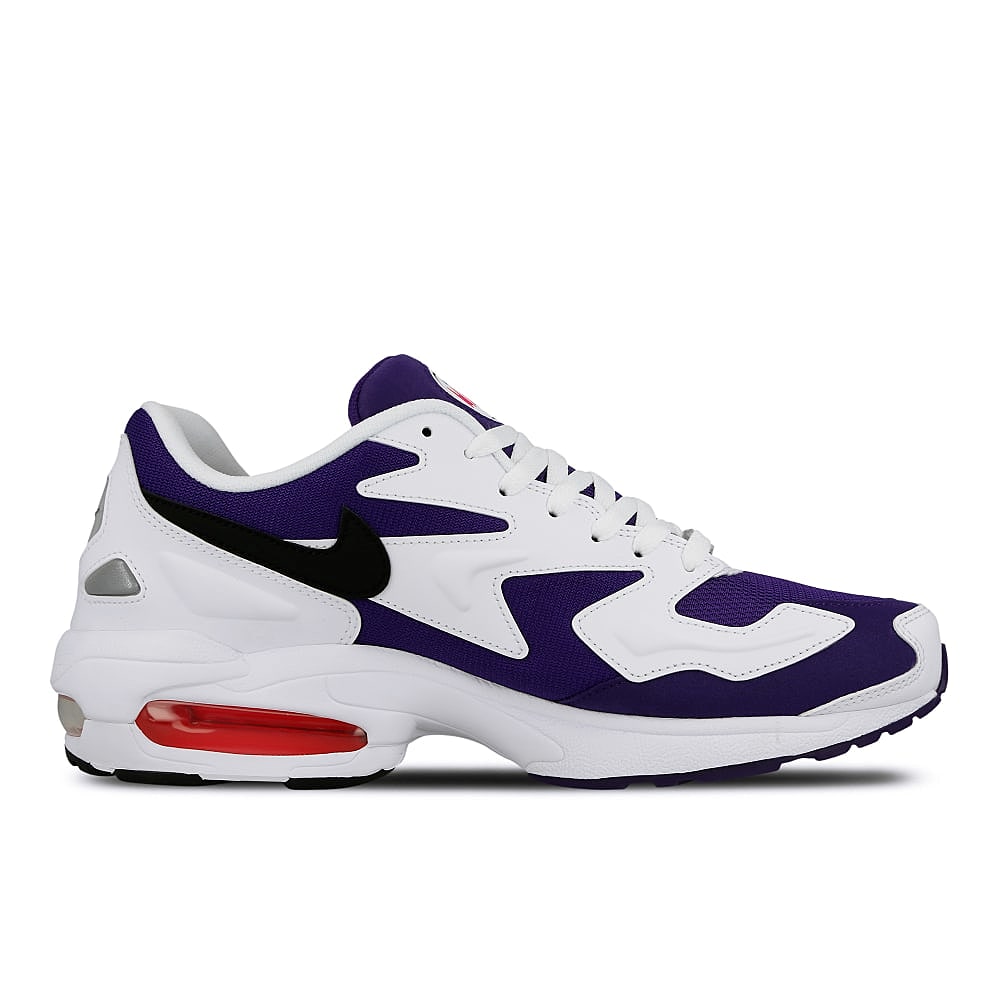 Nike air max2 light Whte-Black - Court Purple - Hyper Pink Low Top Sneakers Silhouette | Overkill
