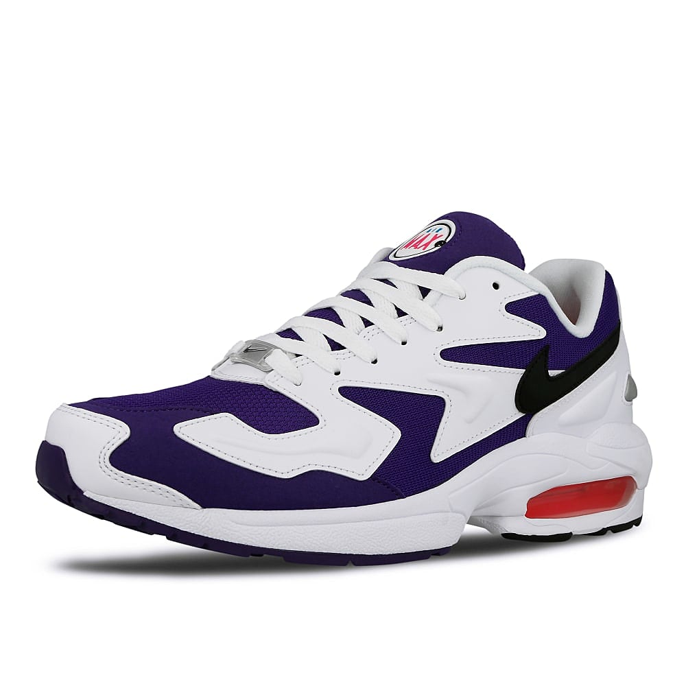 Nike air max2 light Whte-Black - Court Purple - Hyper Pink Low Top Sneakers Close Up | Overkill