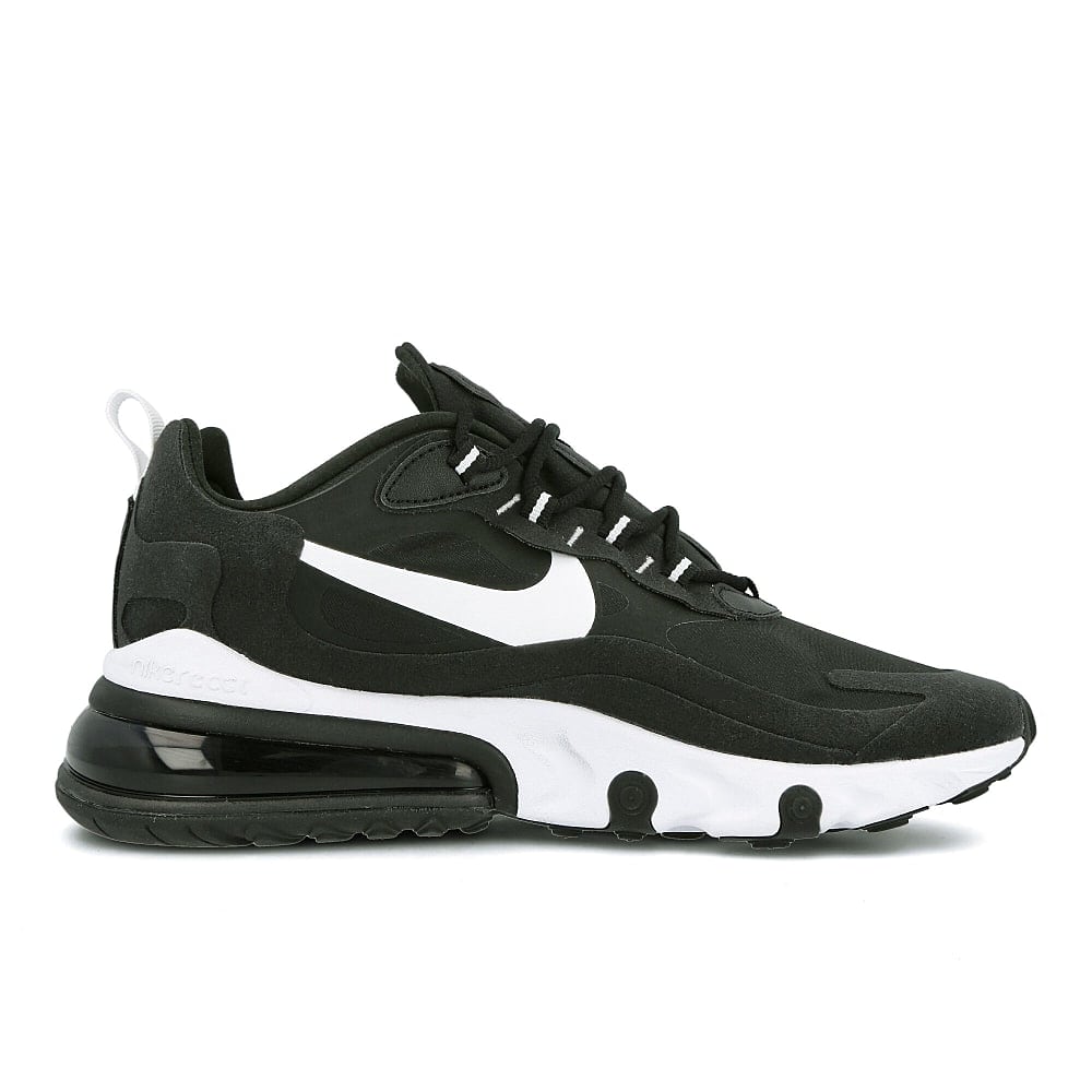 Nike air max 270 react Black-White-Black Low Top Sneakers Silhouette | Overkill