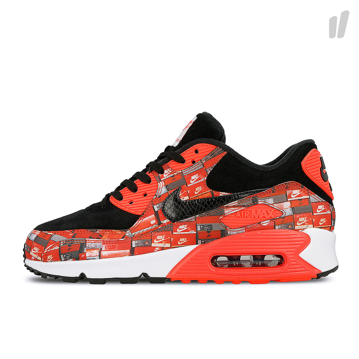 Nike air max 90 print Black-Bright Crimson - White Low Top Sneakers AQ0926 001 | Overkill