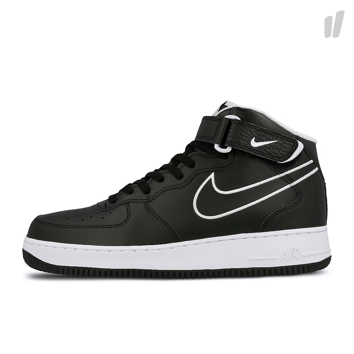 Nike air force 1 mid `07 leather Black-White Mid Top Sneakers AQ8650 001 | Overkill