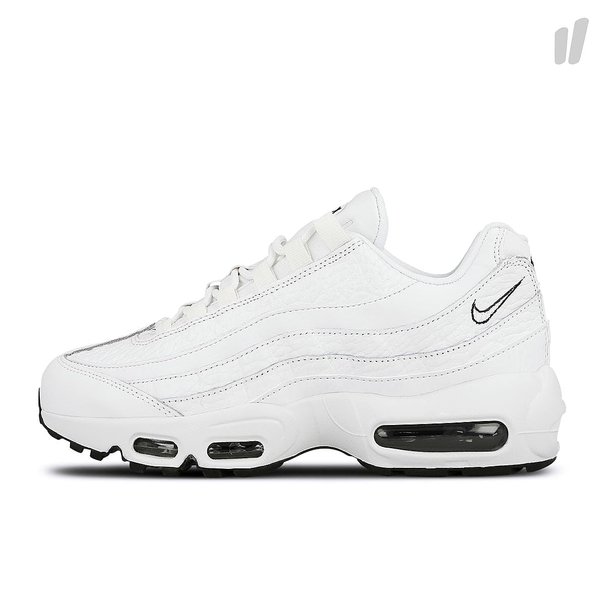 Nike wmns air max 95 leather Summit White / Summit White - Black Sneakers AQ8758 100 | Overkill