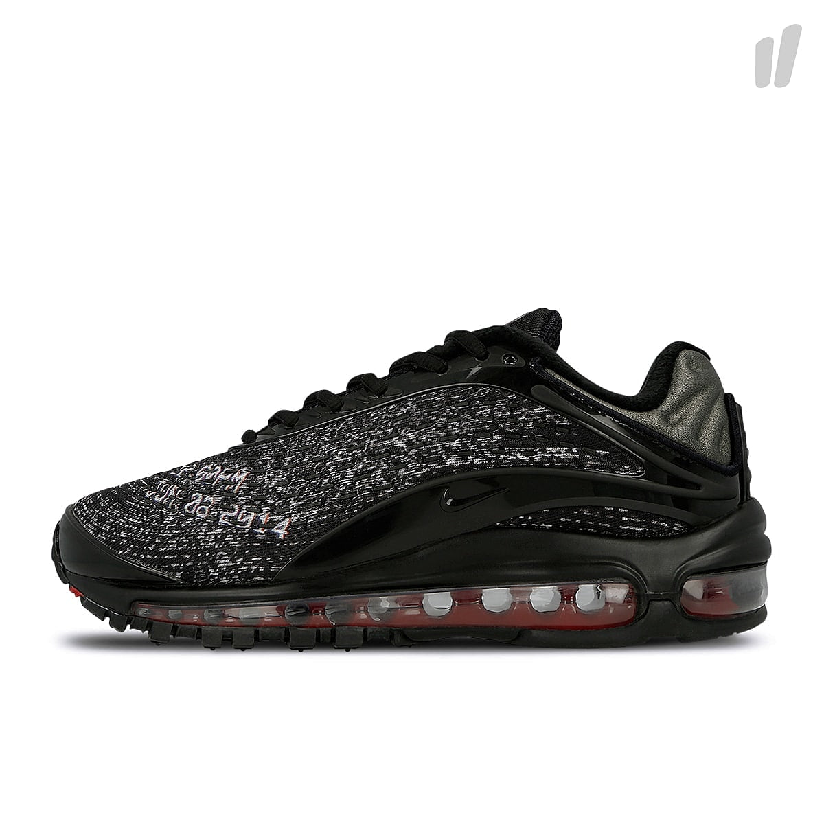 Nike air max deluxe / skepta Black / Black - Deep Red Sneakers AQ9945 001 | Overkill
