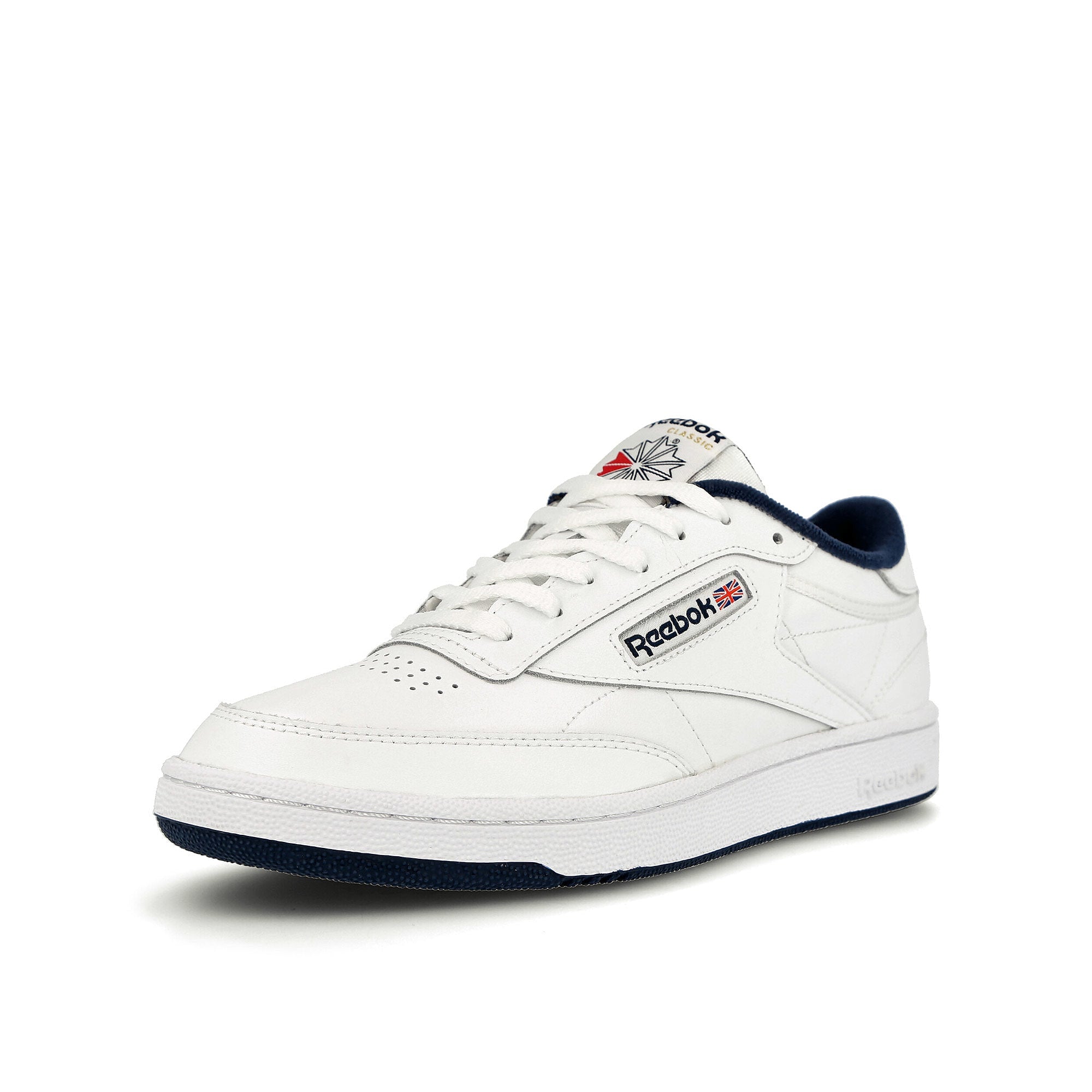 Reebok club c 85 White / Navy Low Top Sneakers Close Up | Overkill