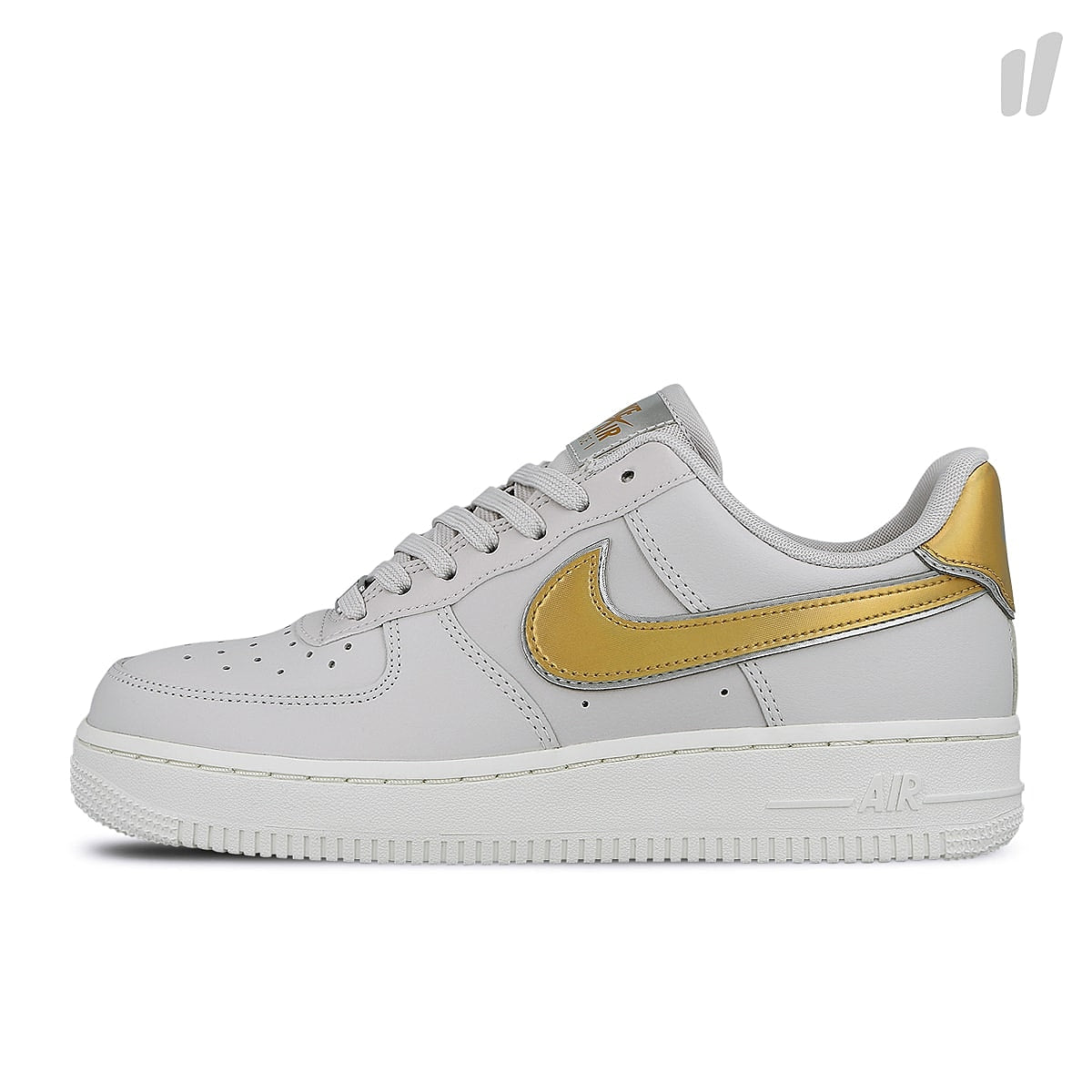 Nike wmns air force 1 `07 metallic Vast Grey / Metallic Gold - Summit White Low Top Sneakers AR0642 001 | Overkill