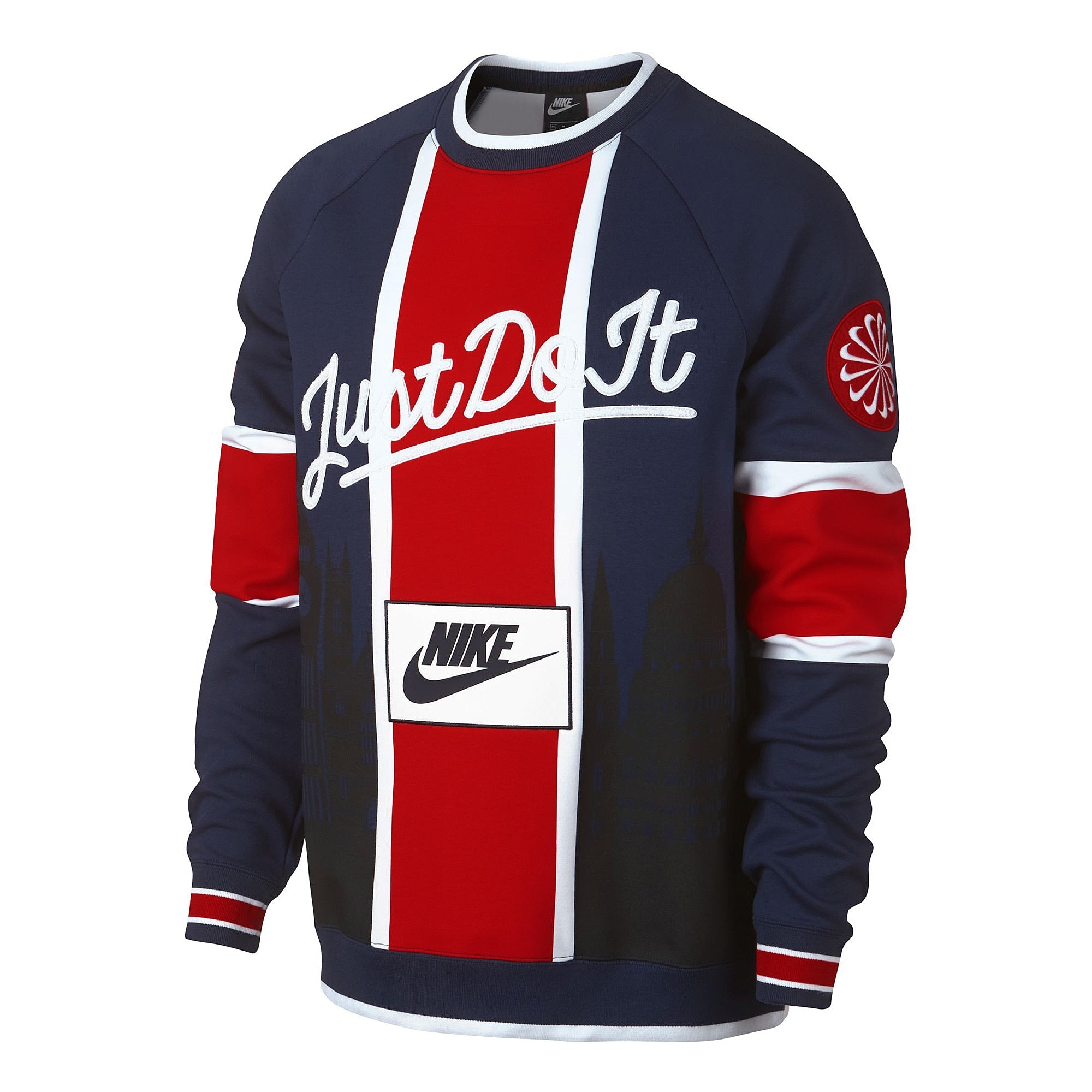 Nike Sportswear London Crew Midnight Navy / White / Dark Obsidian Sweatshirts AR1992 410 | Overkill
