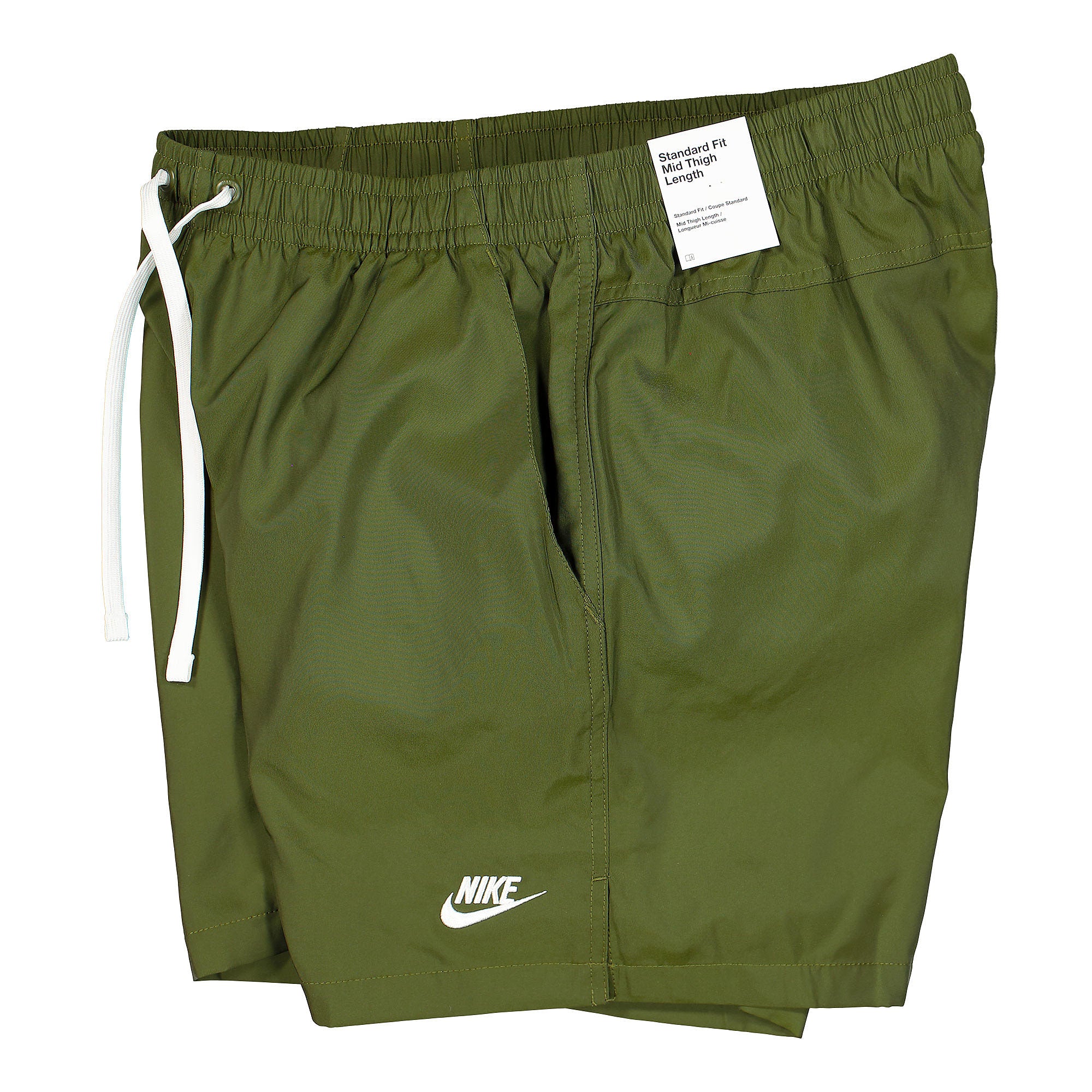 Nike NSW Woven Flow Shorts Rough Green / White Shorts Close-up | Overkill