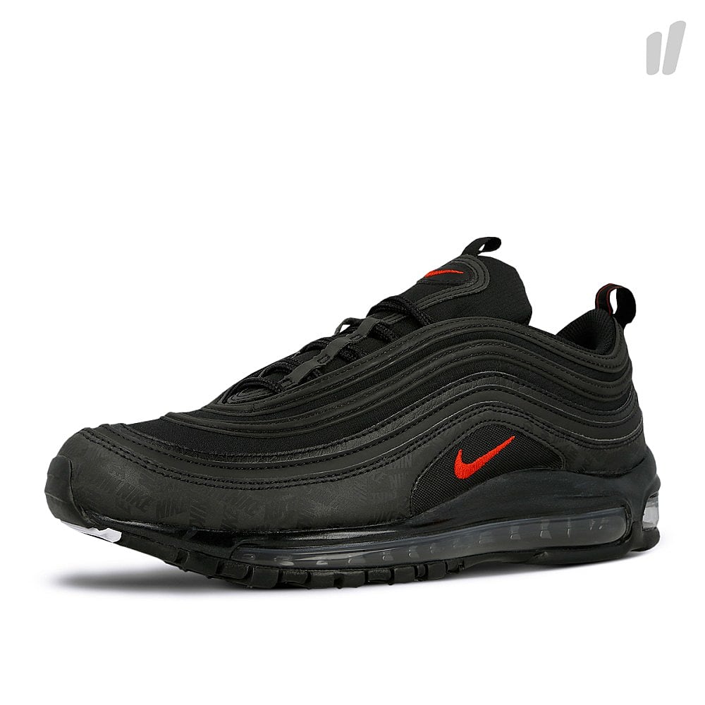 Nike air max 97 Black / University Red - Black Sneakers Close Up | Overkill