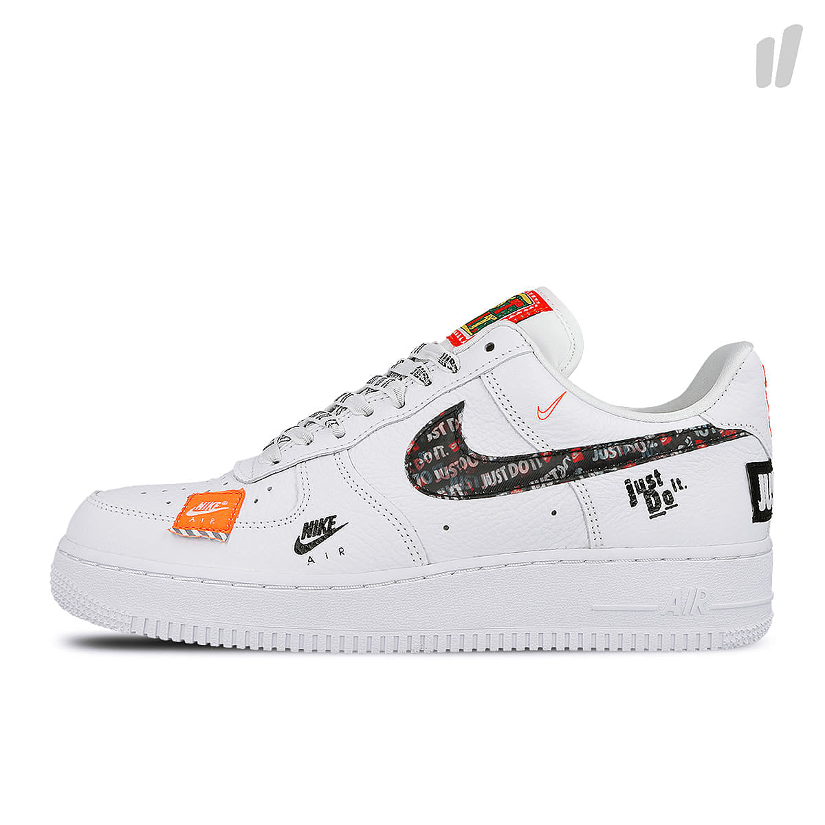Nike air force 1 `07 premium White / White - Black - Total Orange Low Top Sneakers AR7719 100 | Overkill