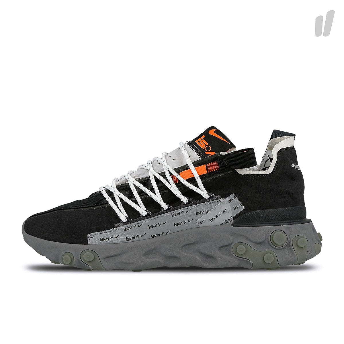 Nike react wr ispa Black-Metallic Silver - Gunsmoke Sneakers AR8555 001 | Overkill