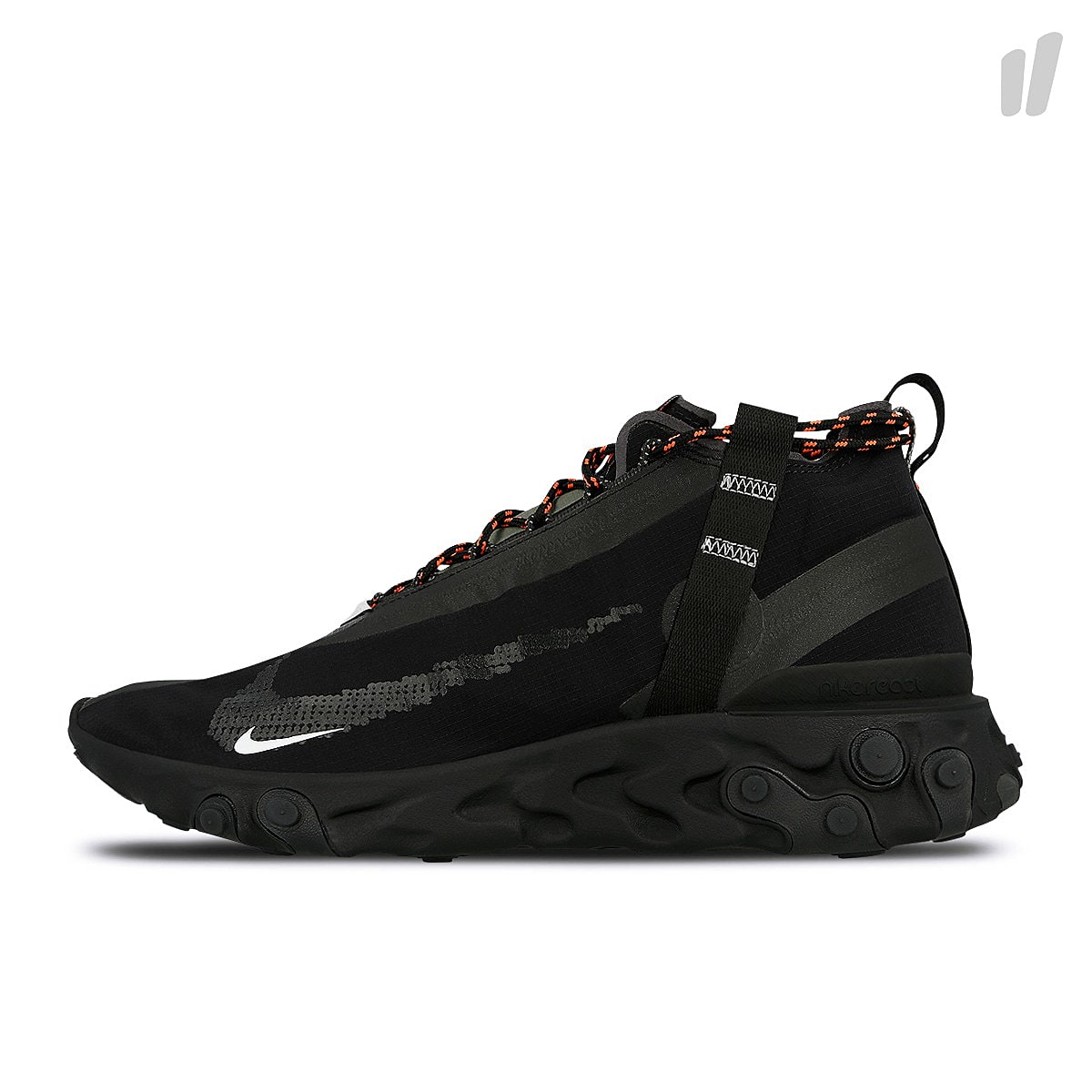 Nike react runner mid wr ispa Black-White - Anthracite - Total Crimson Sneakers AT3143 001 | Overkill